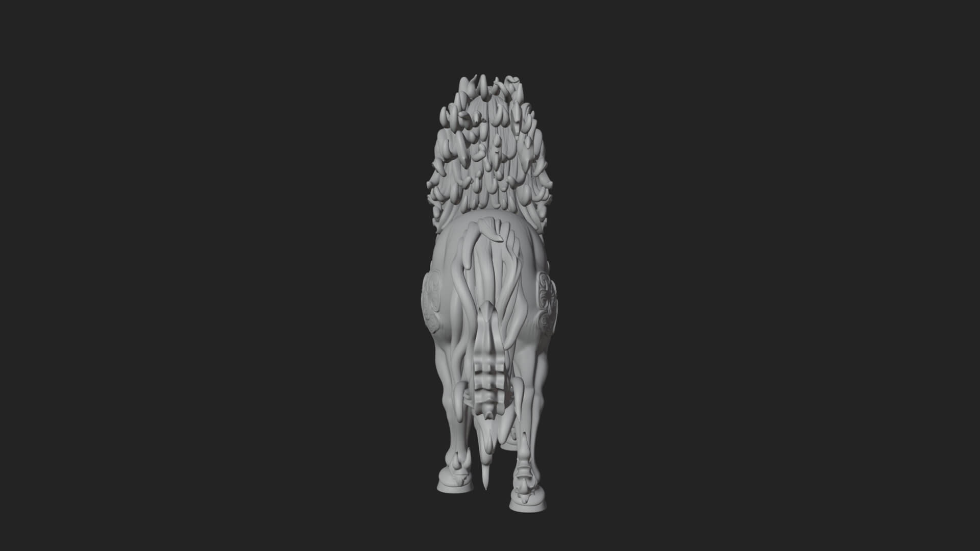 Wild Horse Statue Design 16 3D Print Model 3D Model