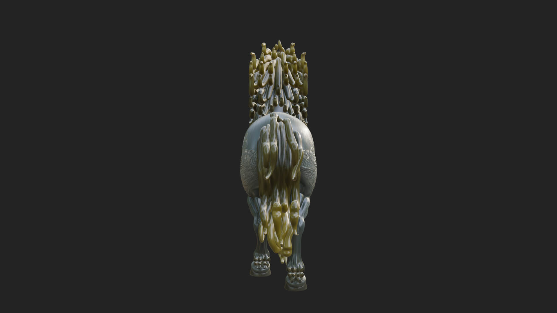 Wild Horse Statue Design 17 3D Print Model 3D Model
