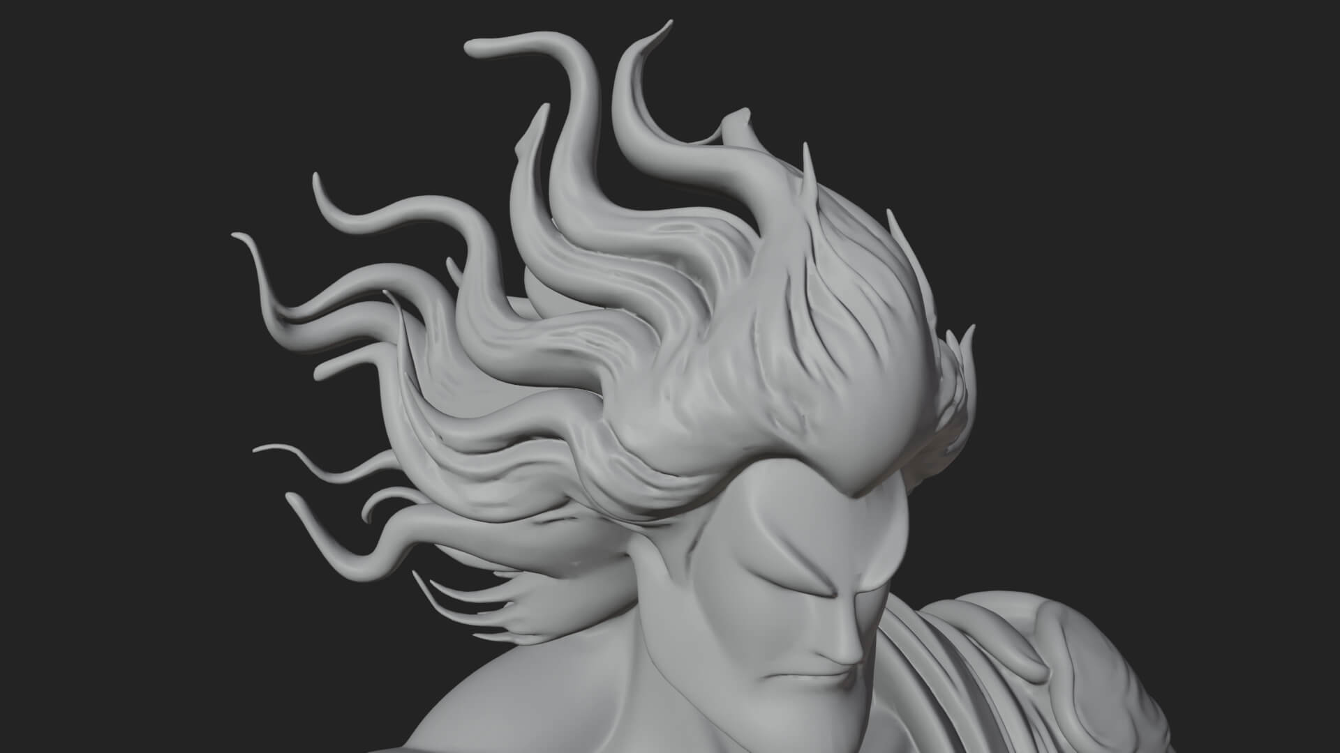 Wind Spirit God Statue Design 1 3D Print Model 3D Model