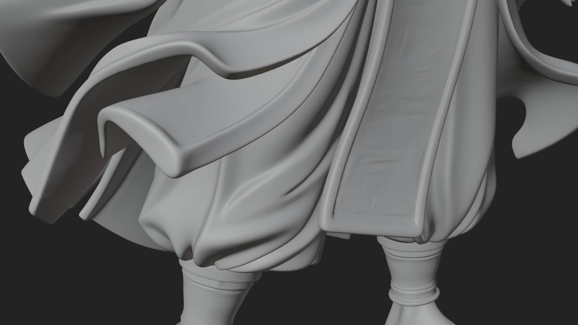 Wind Spirit God Statue Design 1 3D Print Model 3D Model