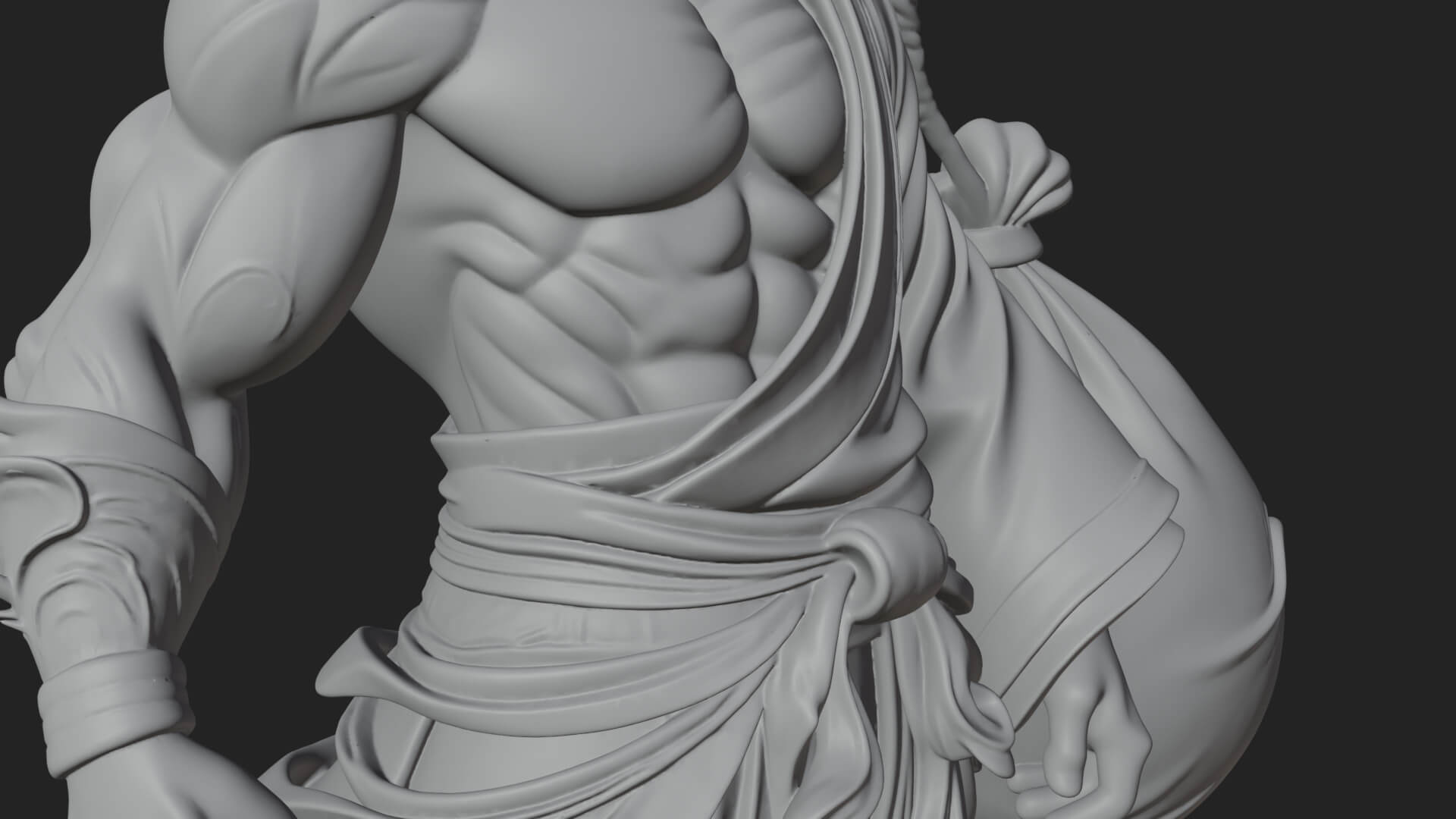Wind Spirit God Statue Design 2 3D Print Model 3D Model