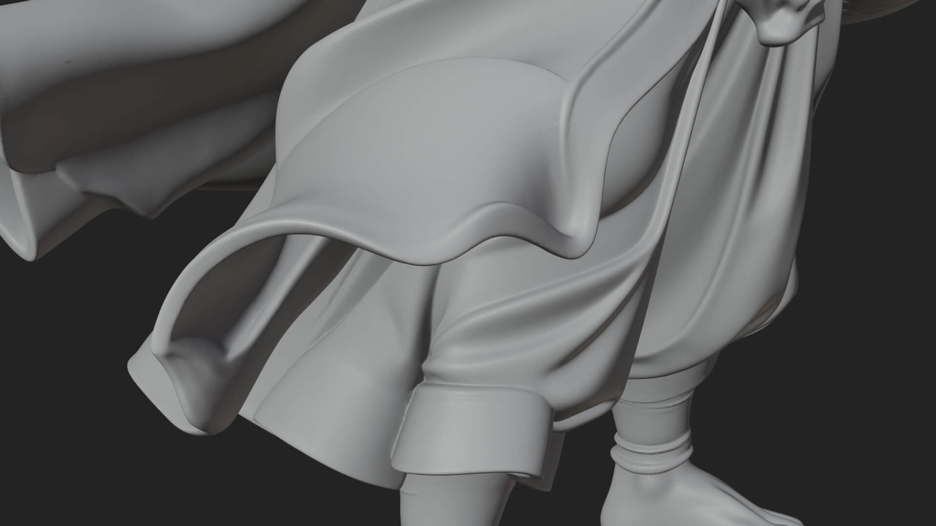 Wind Spirit God Statue Design 2 3D Print Model 3D Model