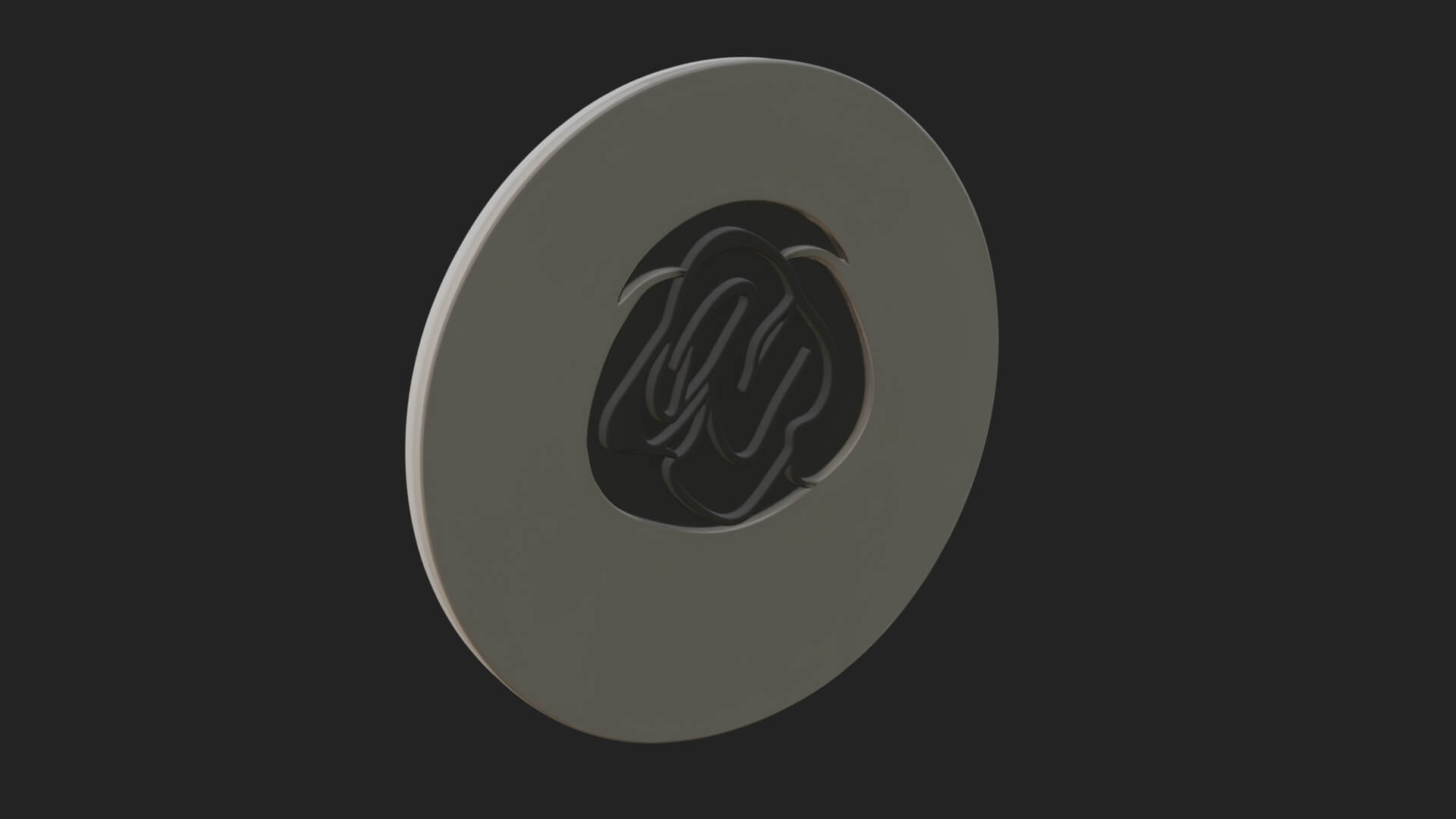 Winged Angel Oval Relief Plaque Design 13 3D Print Model 3D Model
