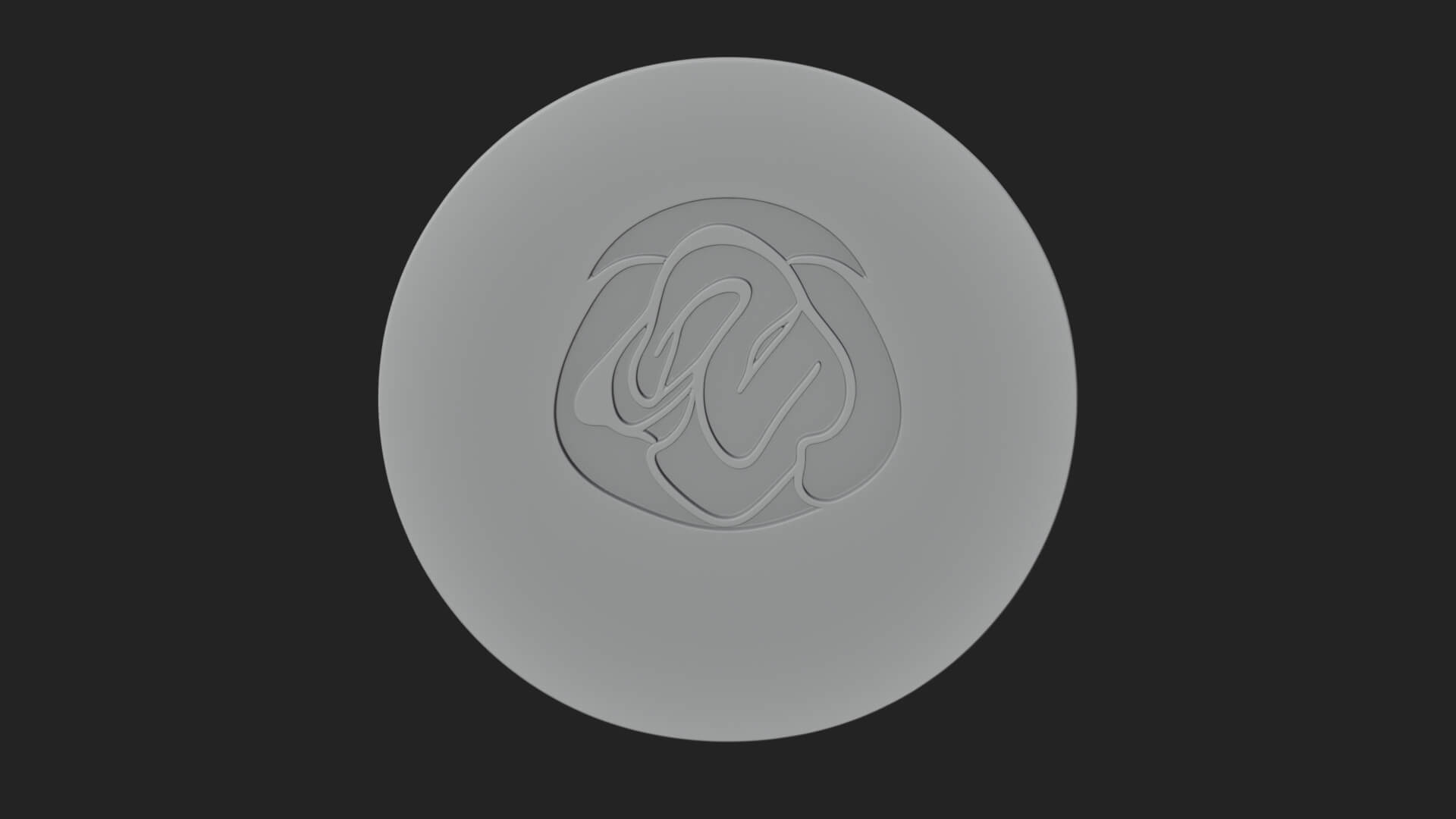 Winged Angel Oval Relief Plaque Design 13 3D Print Model 3D Model