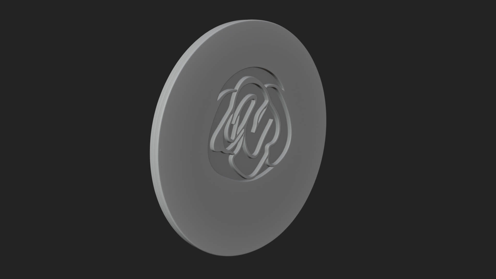 Winged Angel Oval Relief Plaque Design 13 3D Print Model 3D Model