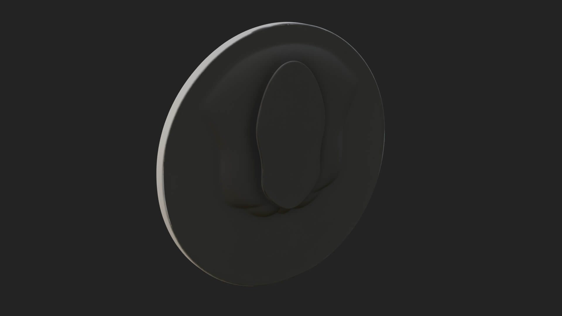 Winged Angel Oval Relief Plaque Design 15 3D Print Model 3D Model