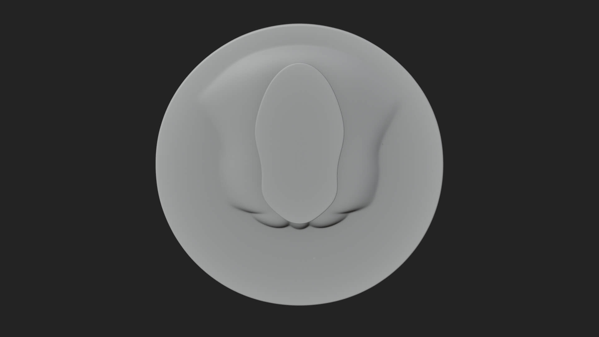 Winged Angel Oval Relief Plaque Design 15 3D Print Model 3D Model