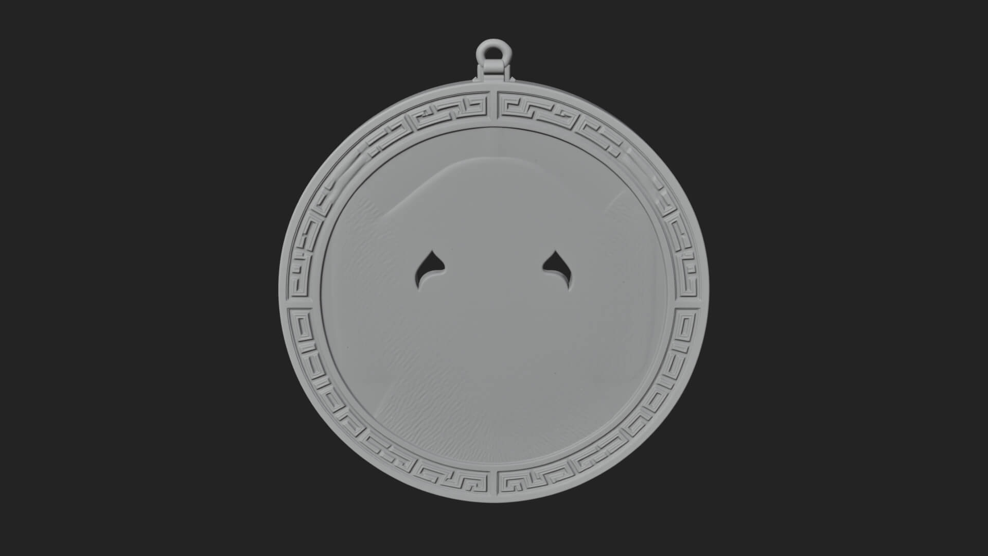 Winged Angel Oval Relief Plaque Design 3 3D Print Model 3D Model