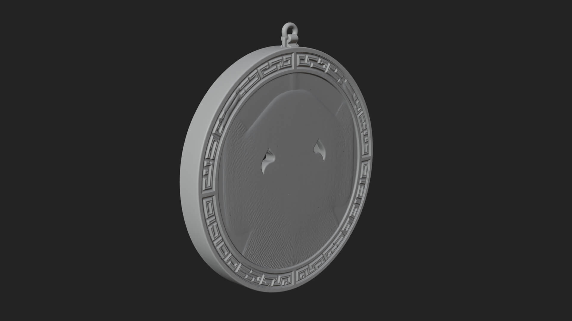 Winged Angel Oval Relief Plaque Design 3 3D Print Model 3D Model