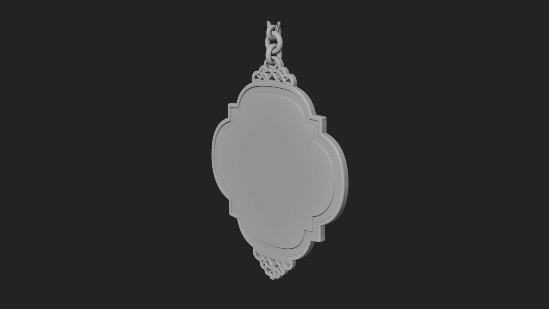 Winged Angel Panel Ornament Design 1 3D Print Model 3D Model