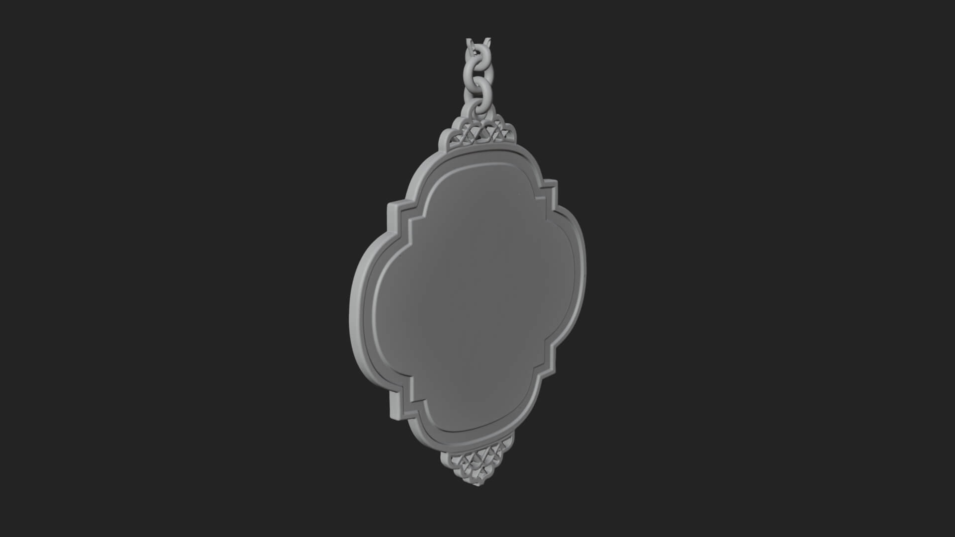 Winged Angel Panel Ornament Design 1 3D Print Model 3D Model
