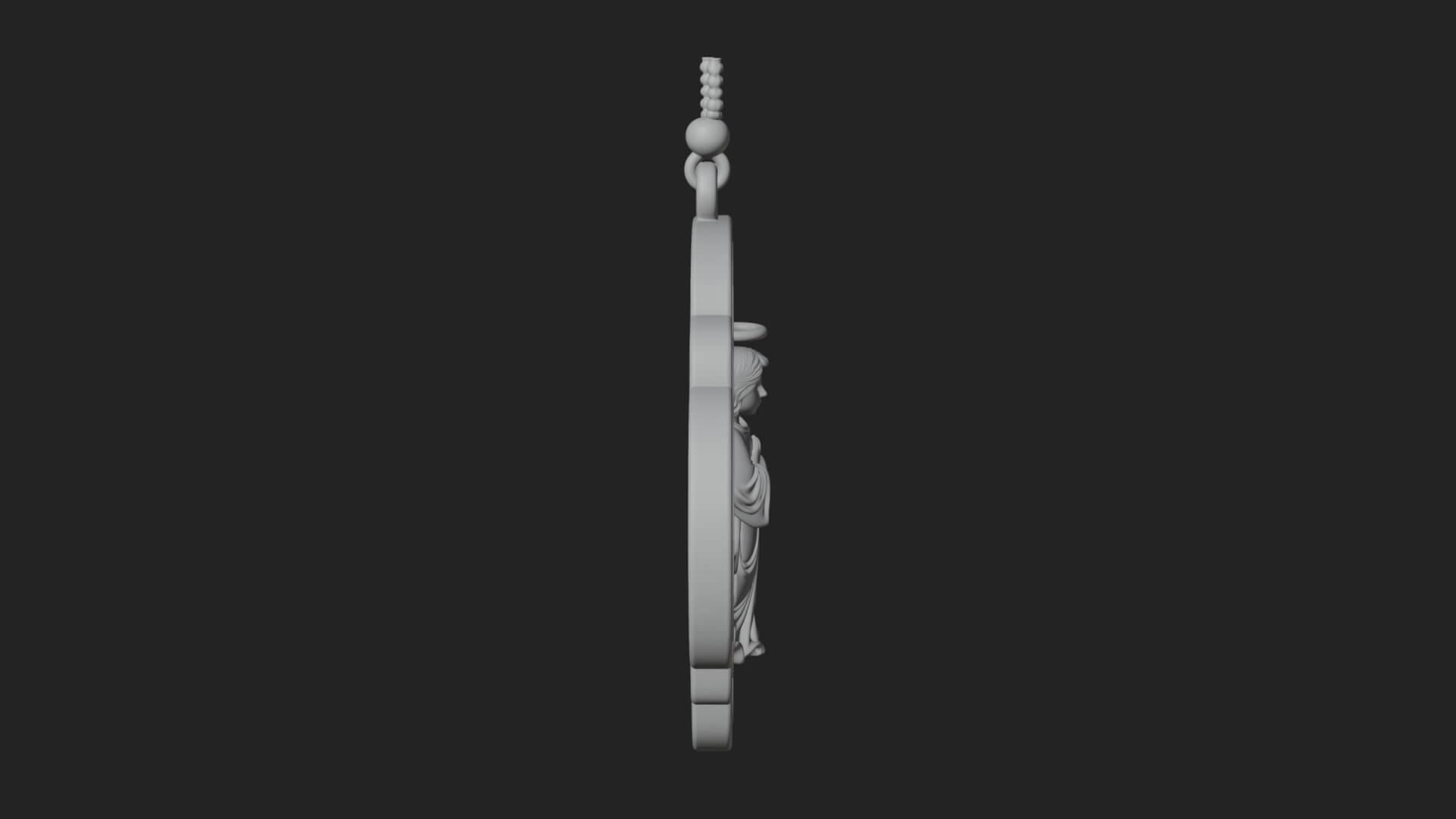 Winged Angel Panel Ornament Design 2 3D Print Model 3D Model