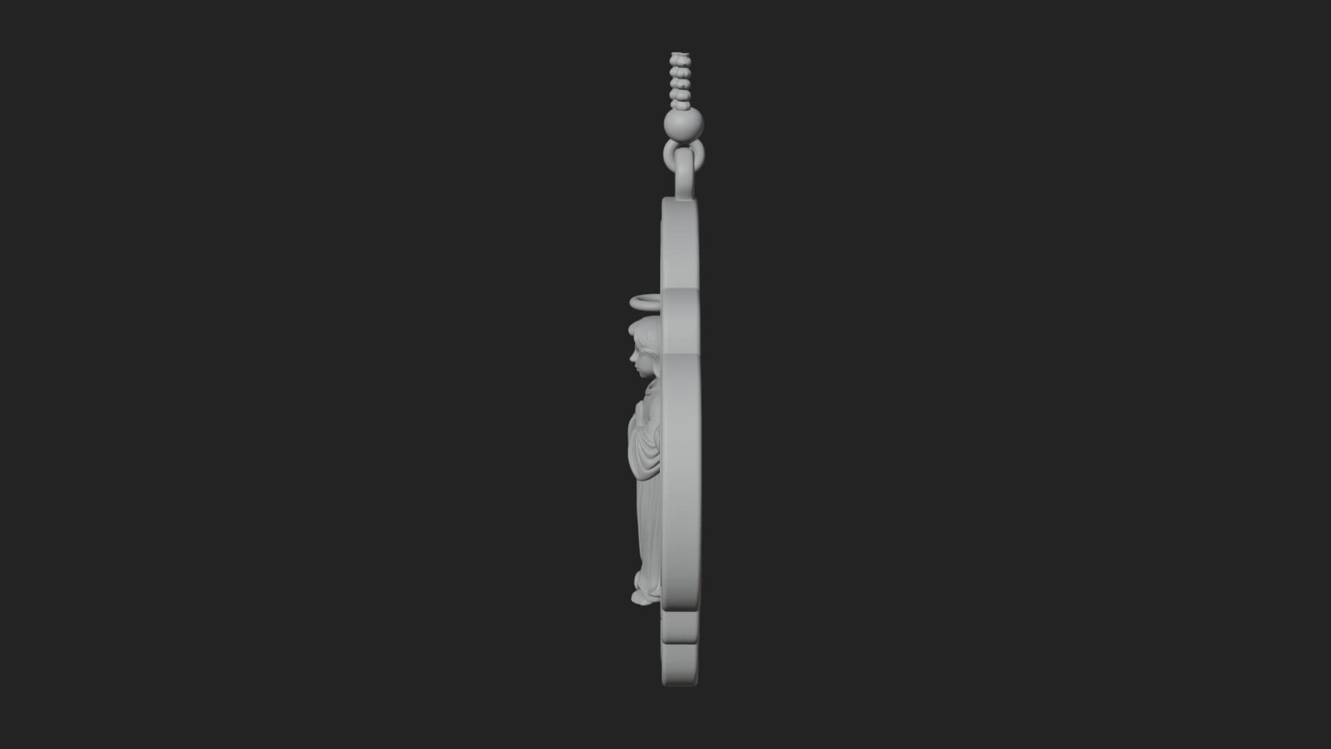 Winged Angel Panel Ornament Design 2 3D Print Model 3D Model