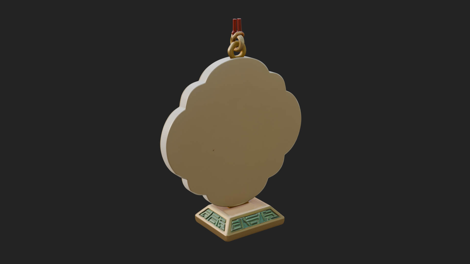 Winged Angel Panel Ornament Design 3 3D Print Model 3D Model