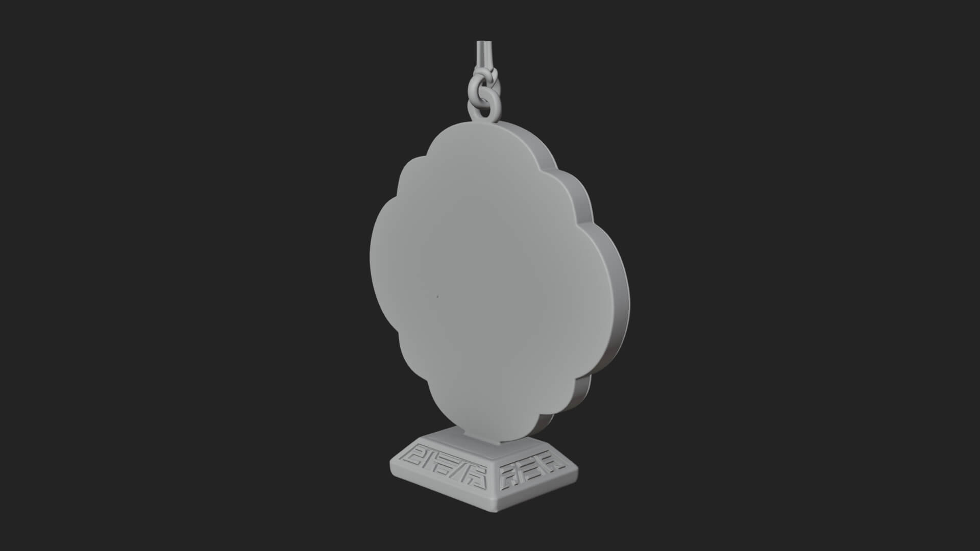 Winged Angel Panel Ornament Design 3 3D Print Model 3D Model