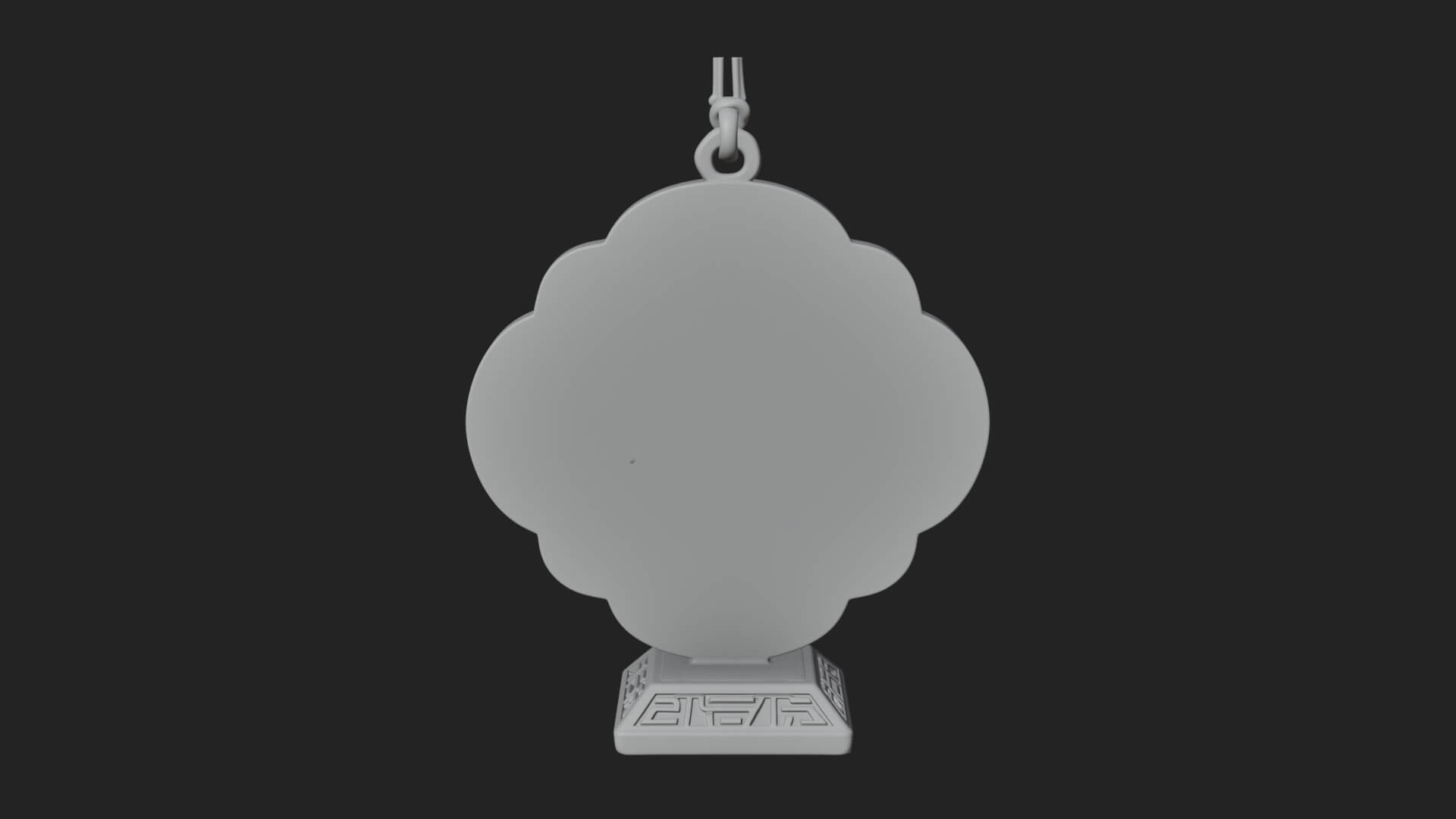 Winged Angel Panel Ornament Design 3 3D Print Model 3D Model