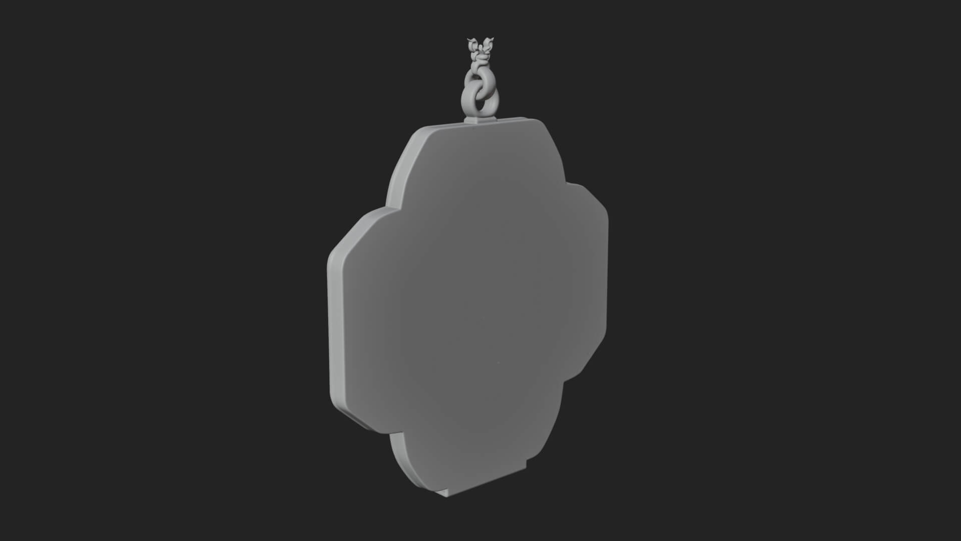 Winged Angel Panel Ornament Design 4 3D Print Model 3D Model