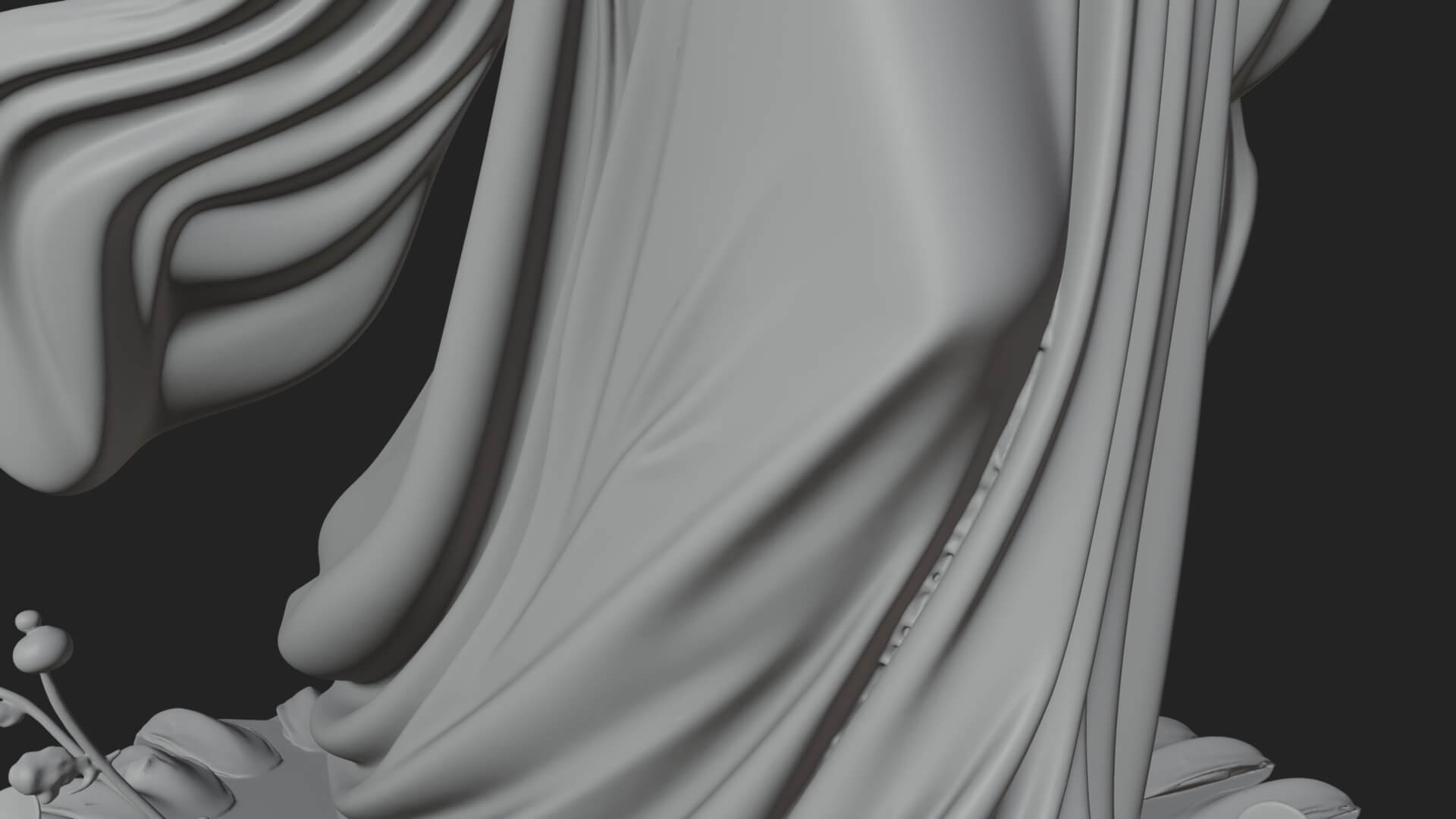 Winged Angel Woman Statue Design 15 3D Print Model 3D Model