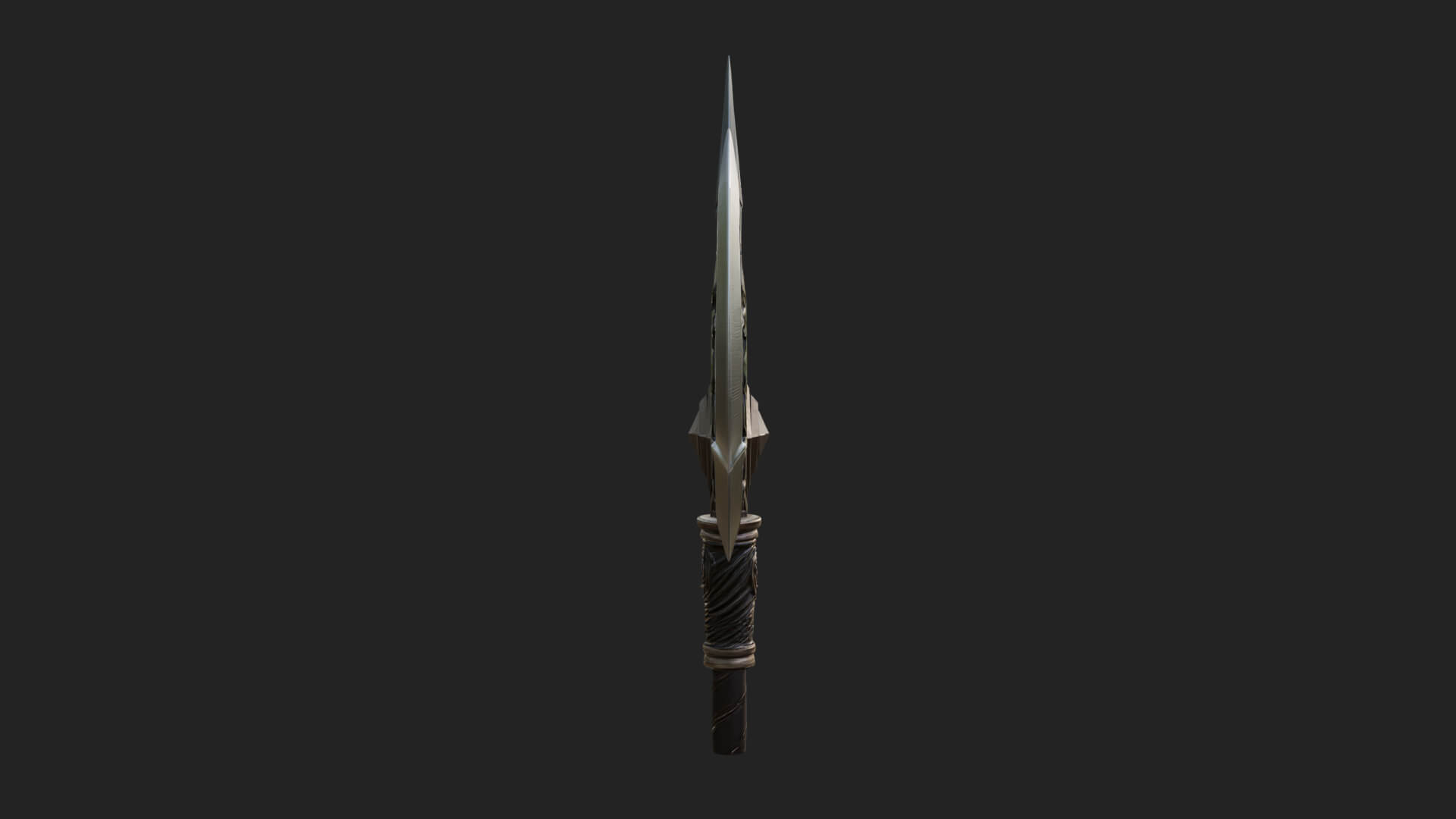 Winged Blade Halberd Model Design 1 3D Print Model 3D Model