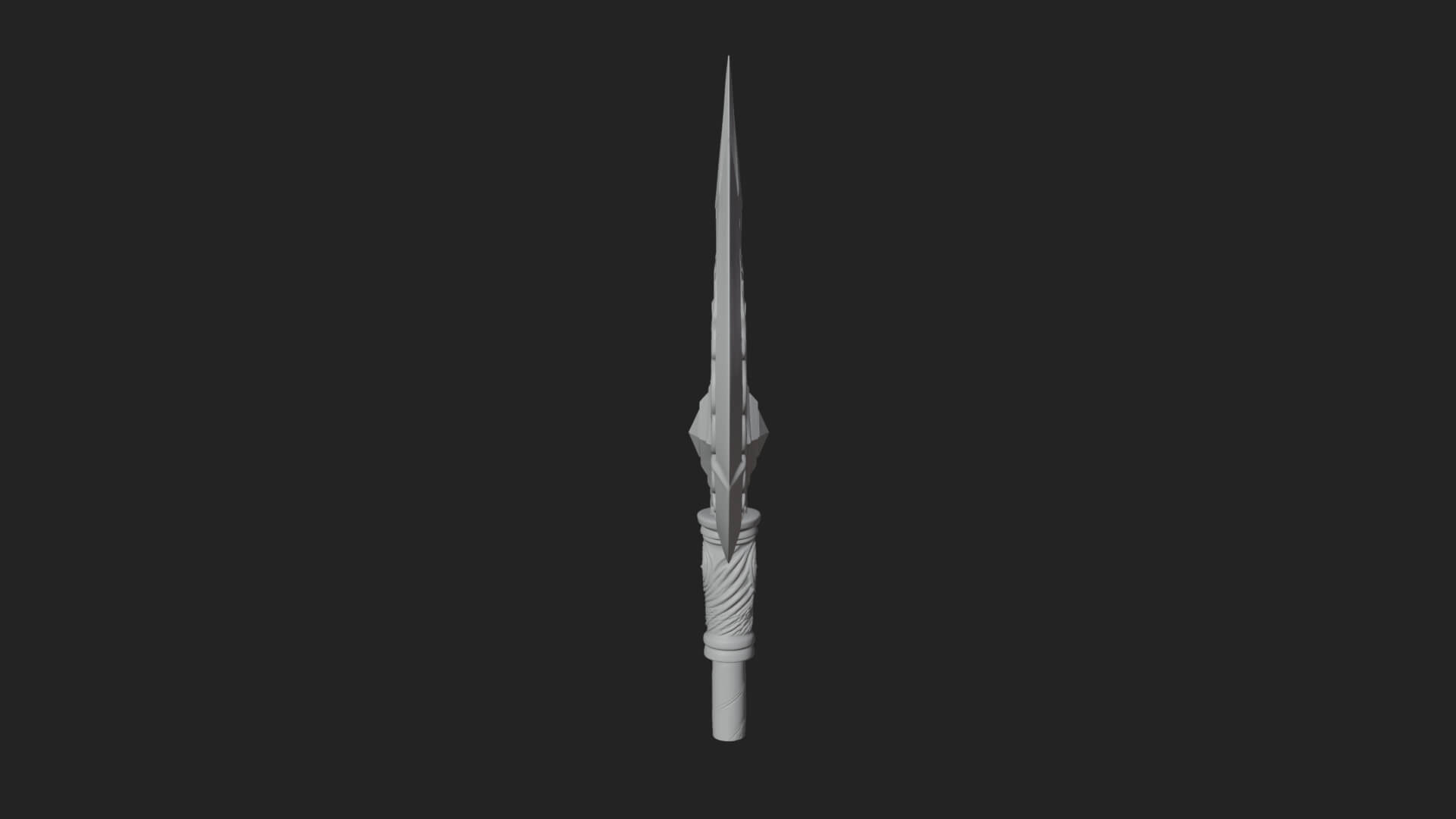 Winged Blade Halberd Model Design 1 3D Print Model 3D Model