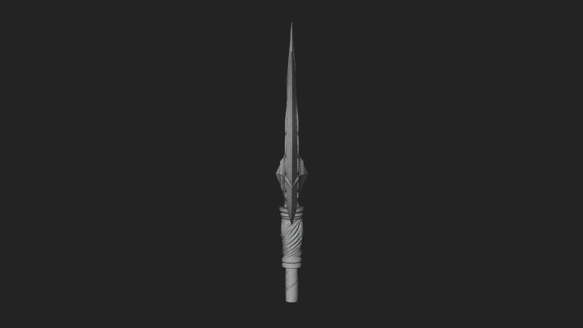 Winged Blade Halberd Model Design 1 3D Print Model 3D Model