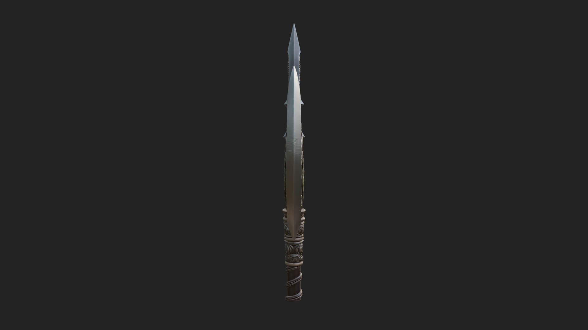 Winged Blade Halberd Model Design 2 3D Print Model 3D Model