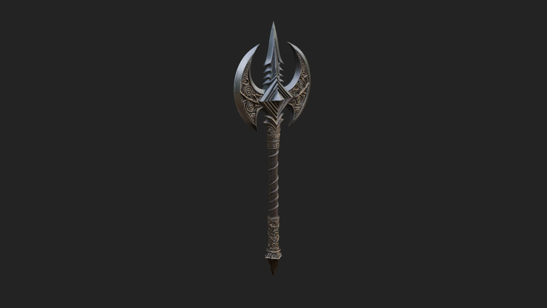 Winged Blade Halberd Model Design 3 3D Print Model 3D Model