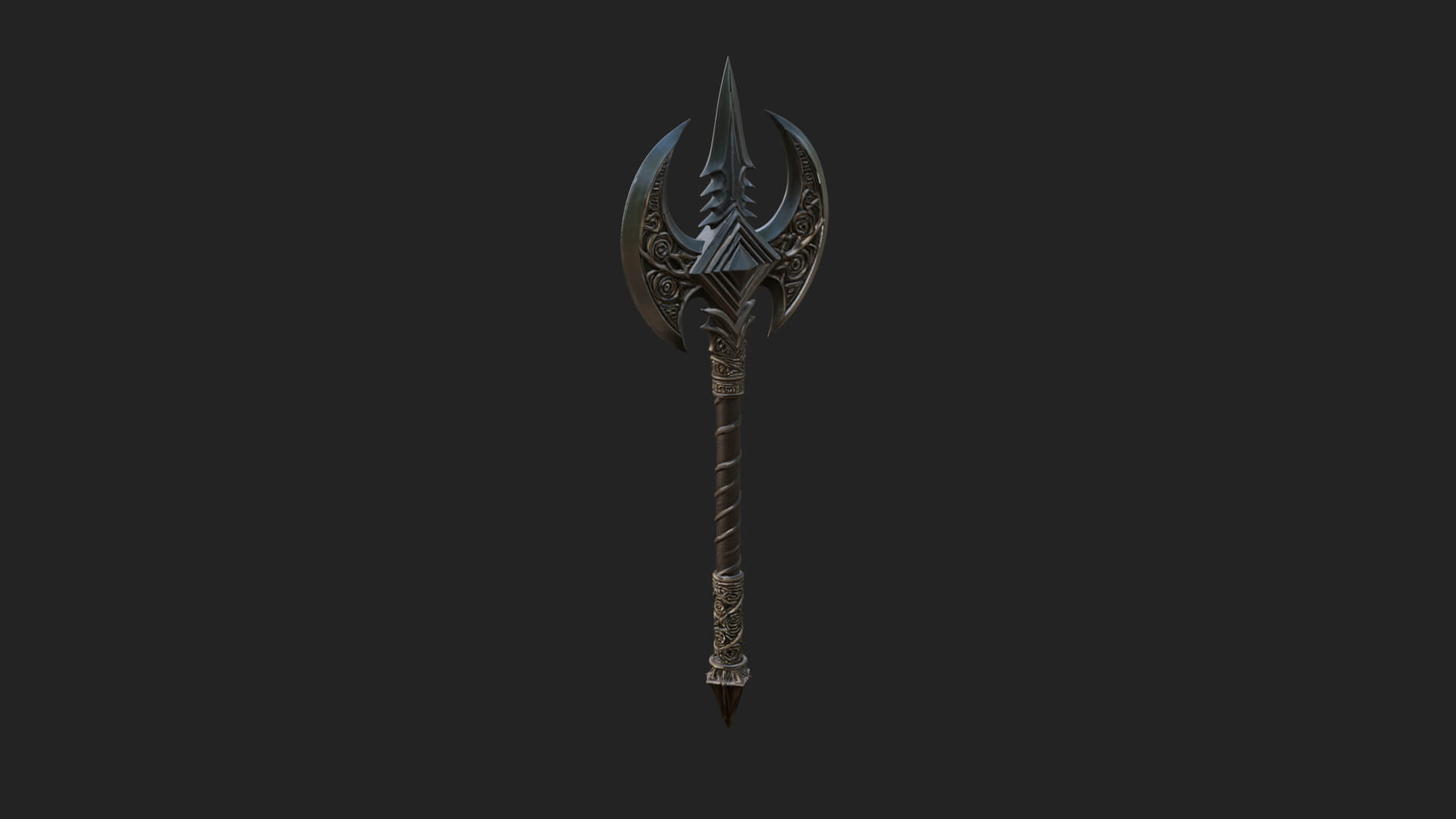 Winged Blade Halberd Model Design 3 3D Print Model 3D Model