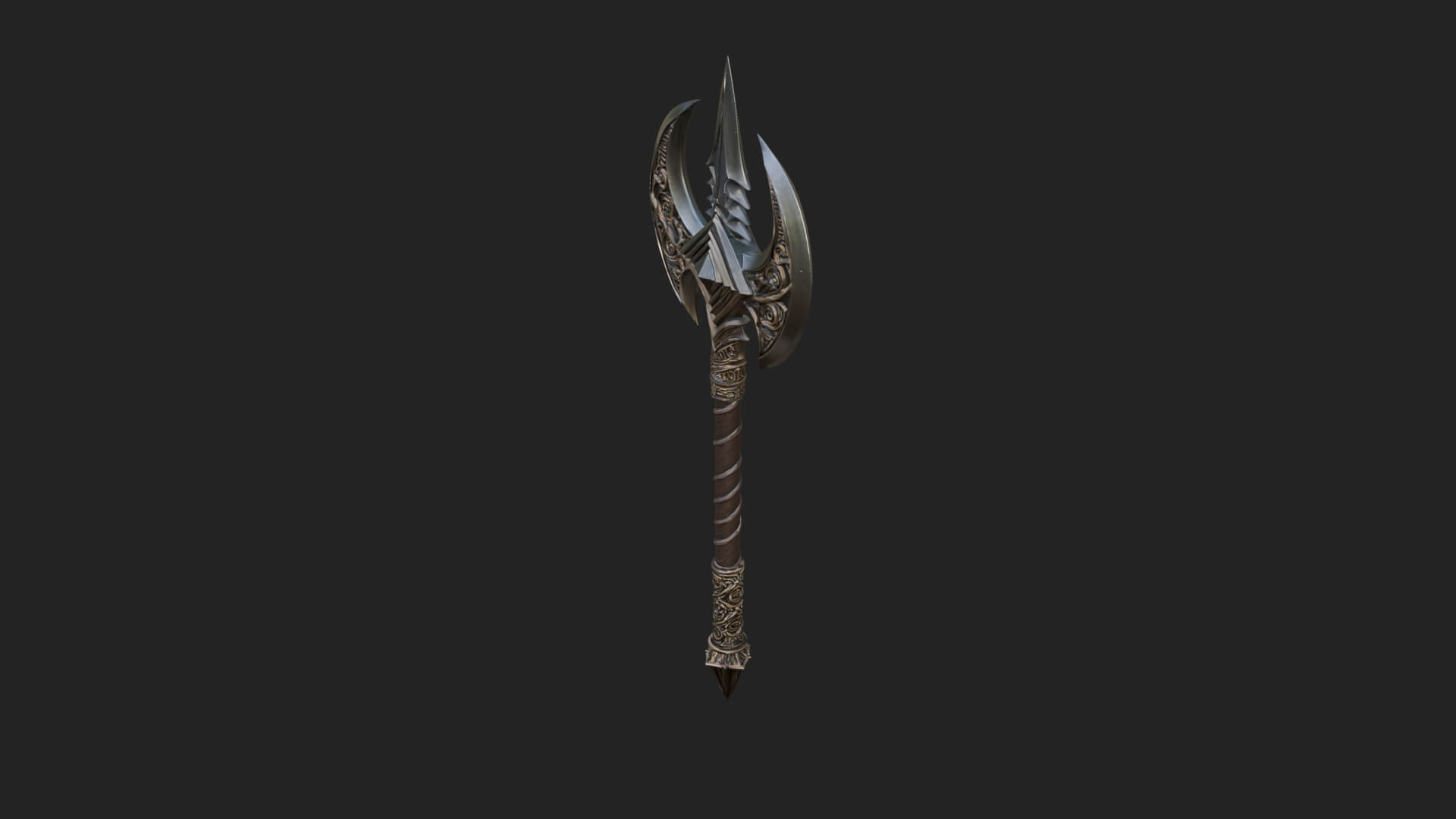 Winged Blade Halberd Model Design 3 3D Print Model 3D Model