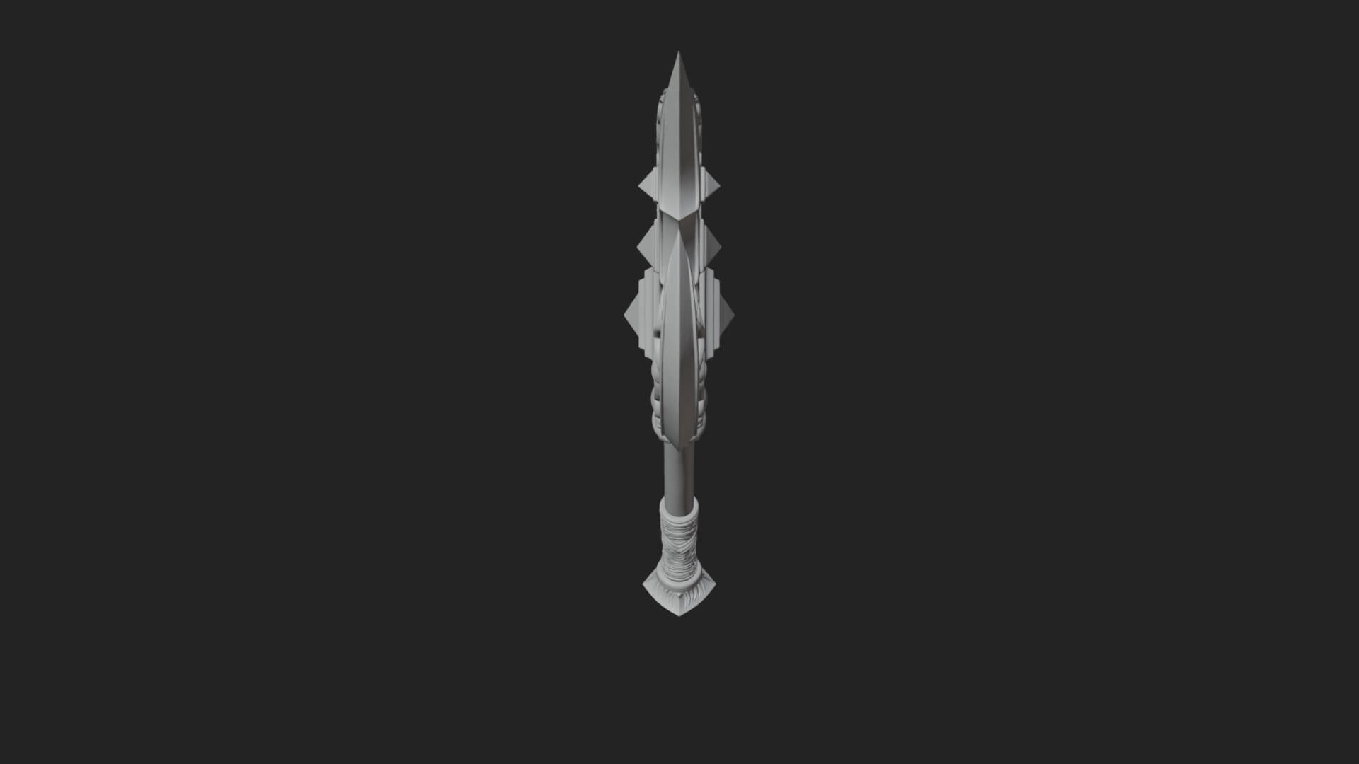 Winged Blade Halberd Model Design 4 3D Print Model 3D Model