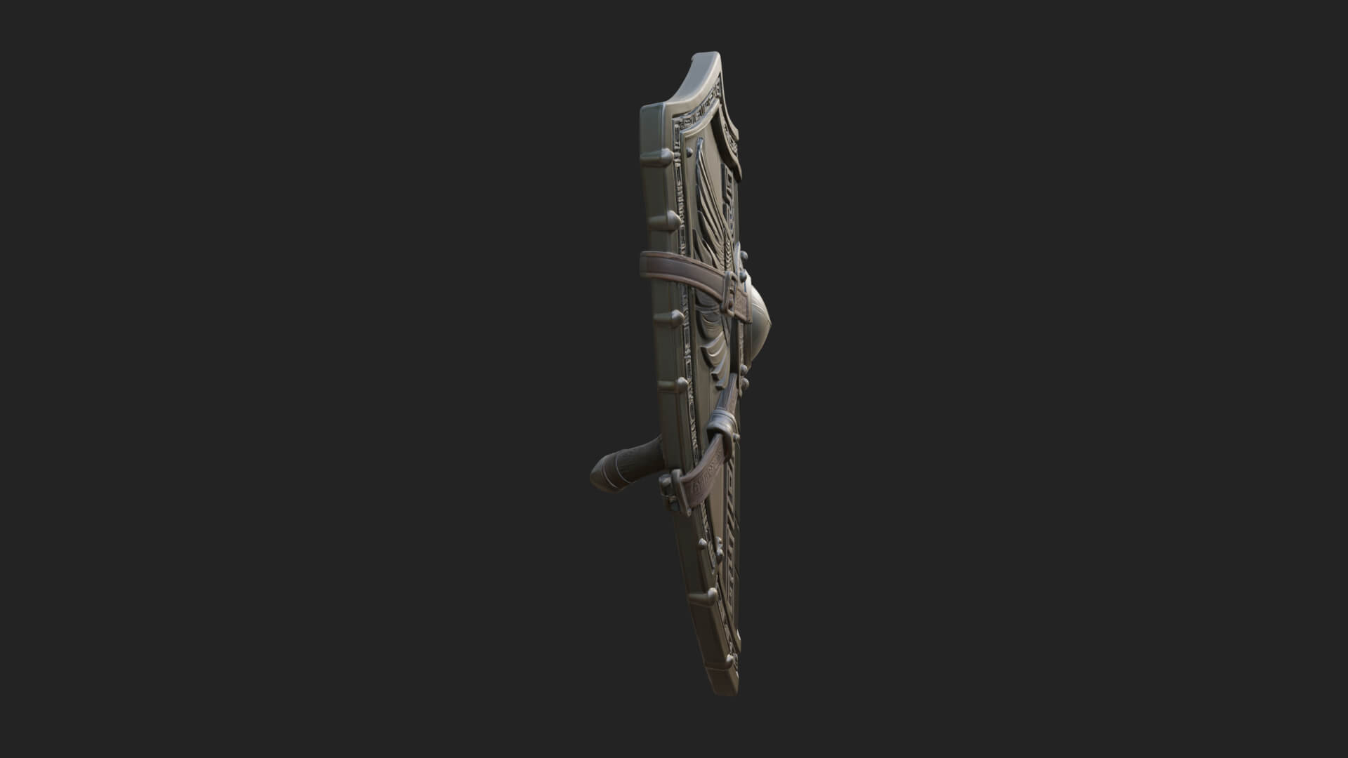 Winged Crest Kite Shield Model Design 1 3D Print Model 3D Model