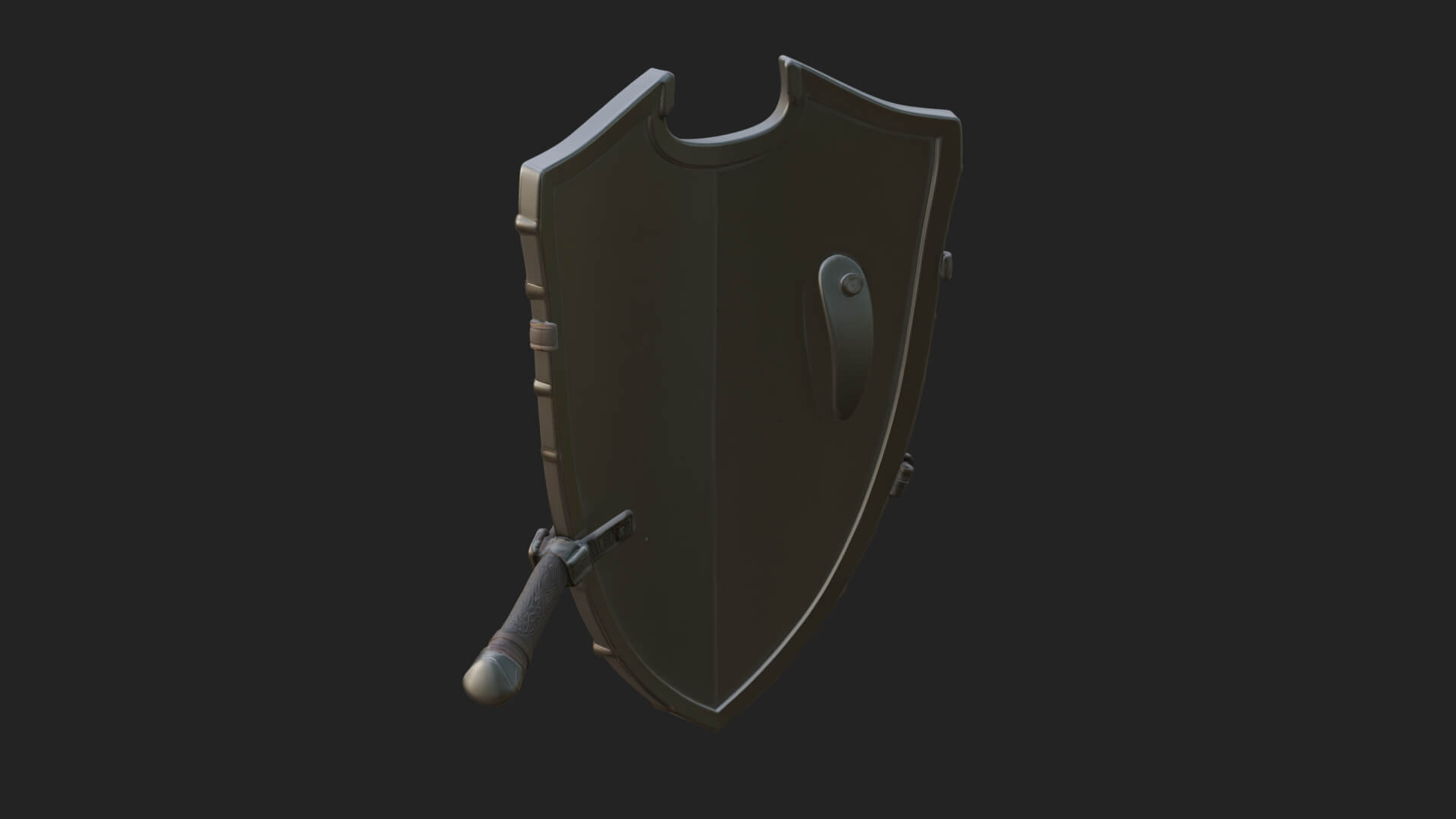 Winged Crest Kite Shield Model Design 1 3D Print Model 3D Model