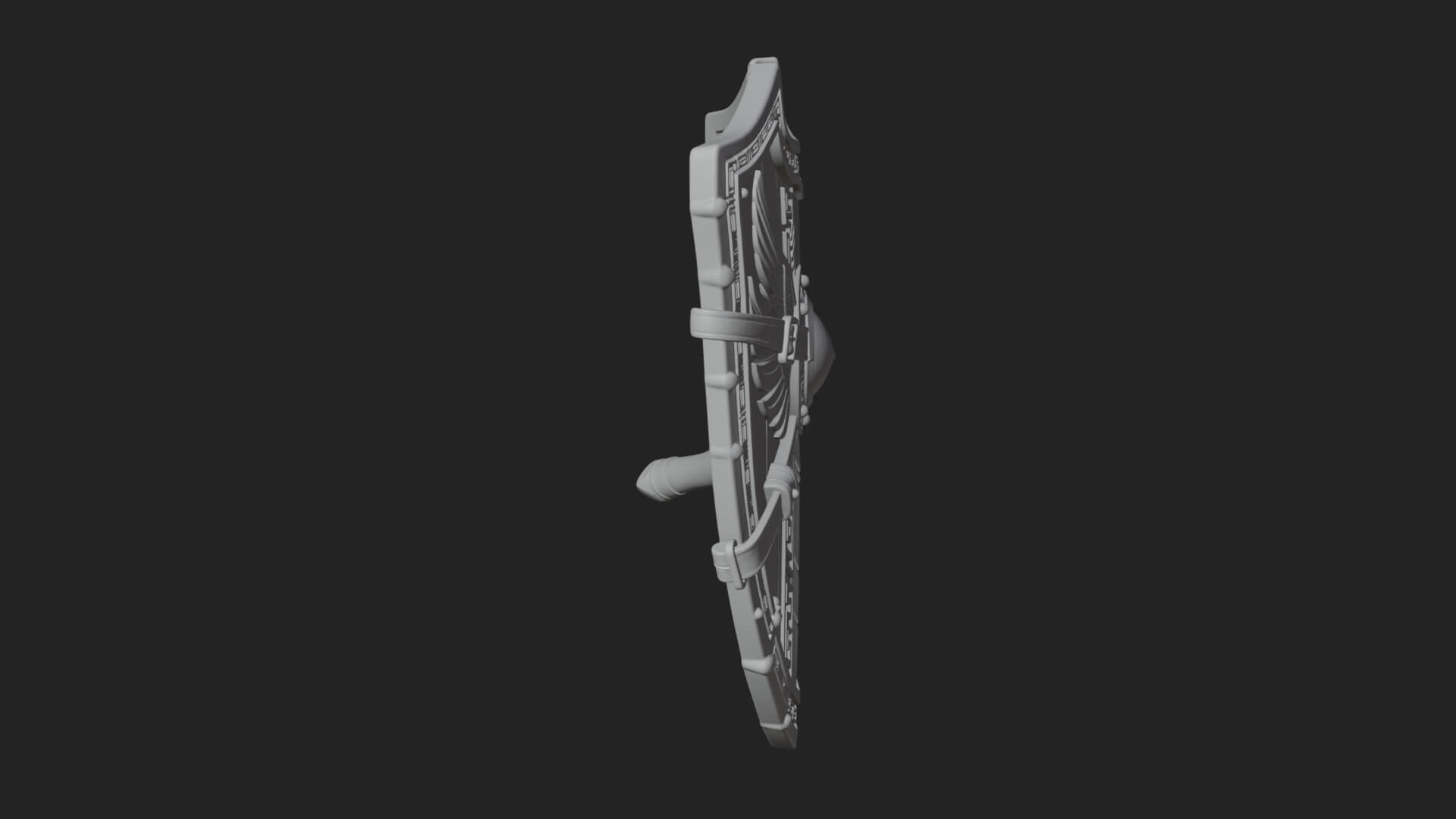 Winged Crest Kite Shield Model Design 1 3D Print Model 3D Model