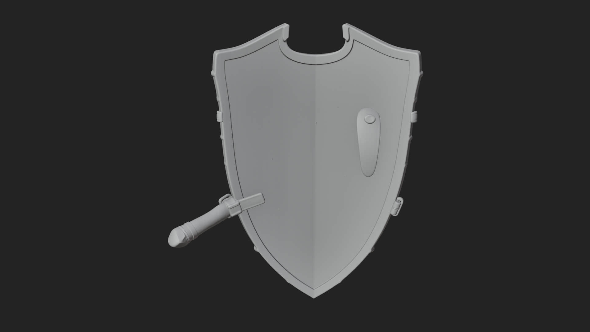 Winged Crest Kite Shield Model Design 1 3D Print Model 3D Model