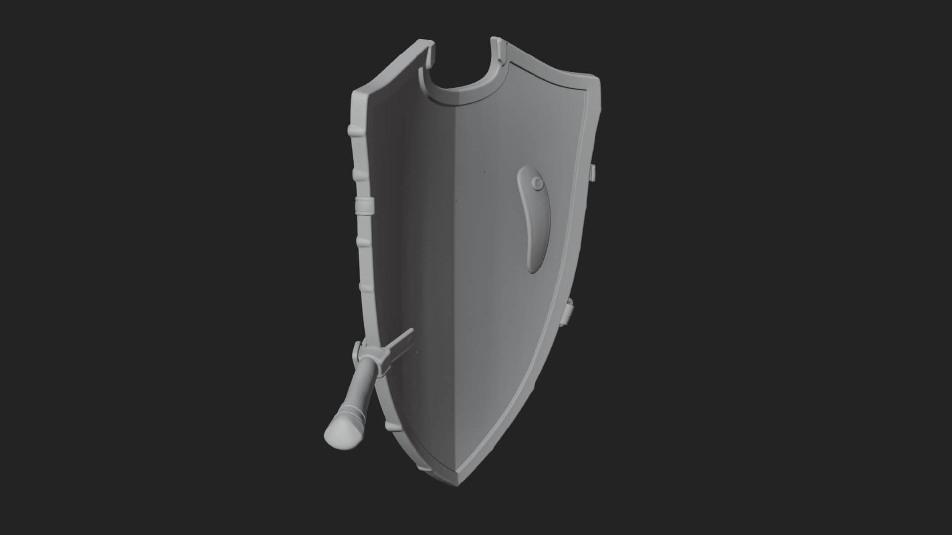Winged Crest Kite Shield Model Design 1 3D Print Model 3D Model