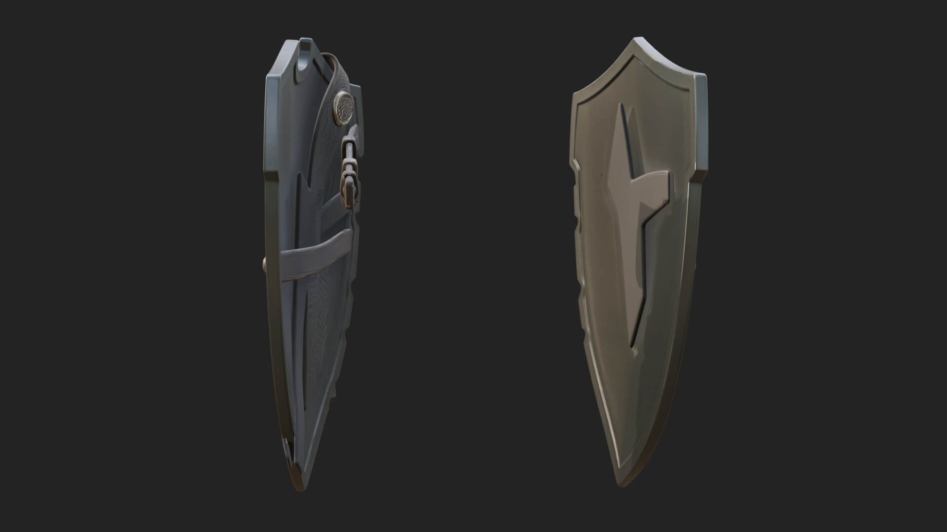Winged Crest Kite Shield Model Design 4 3D Print Model 3D Model