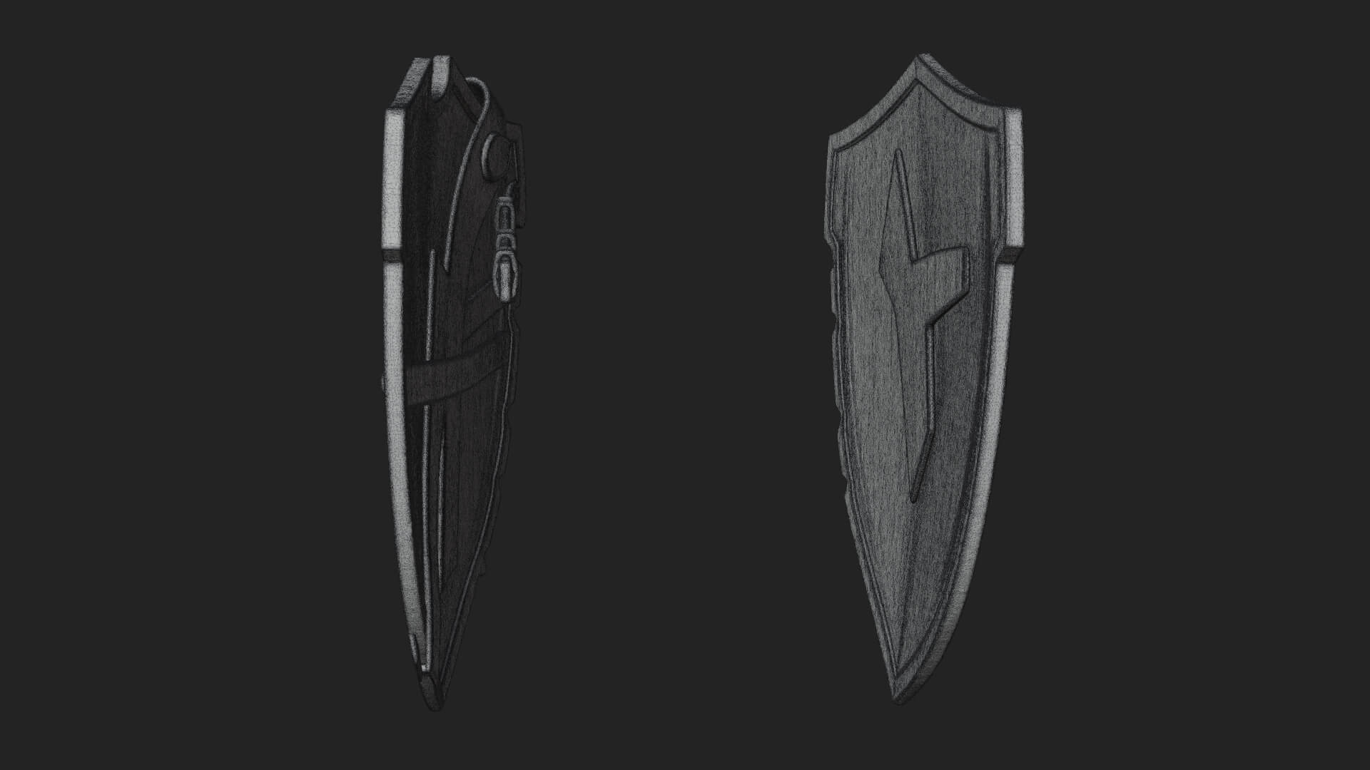 Winged Crest Kite Shield Model Design 4 3D Print Model 3D Model