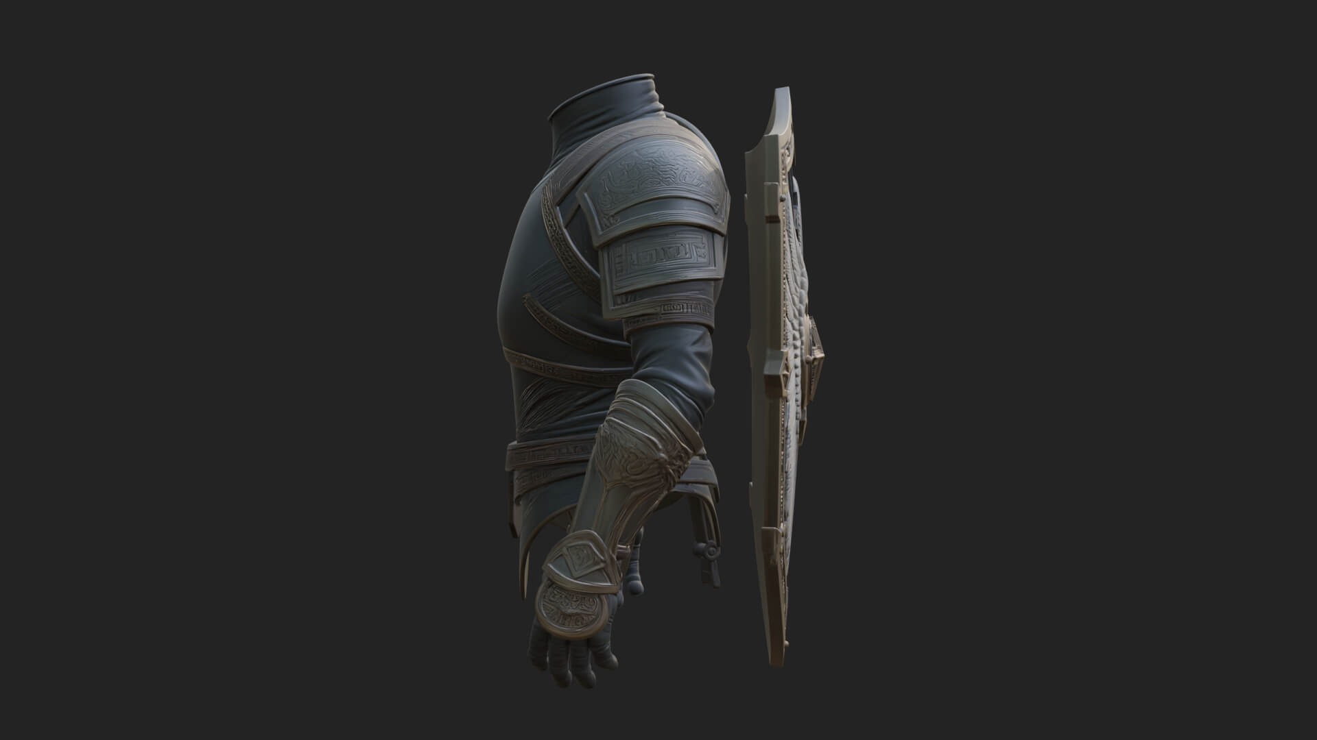 Winged Crest Kite Shield Model Design 6 3D Print Model 3D Model
