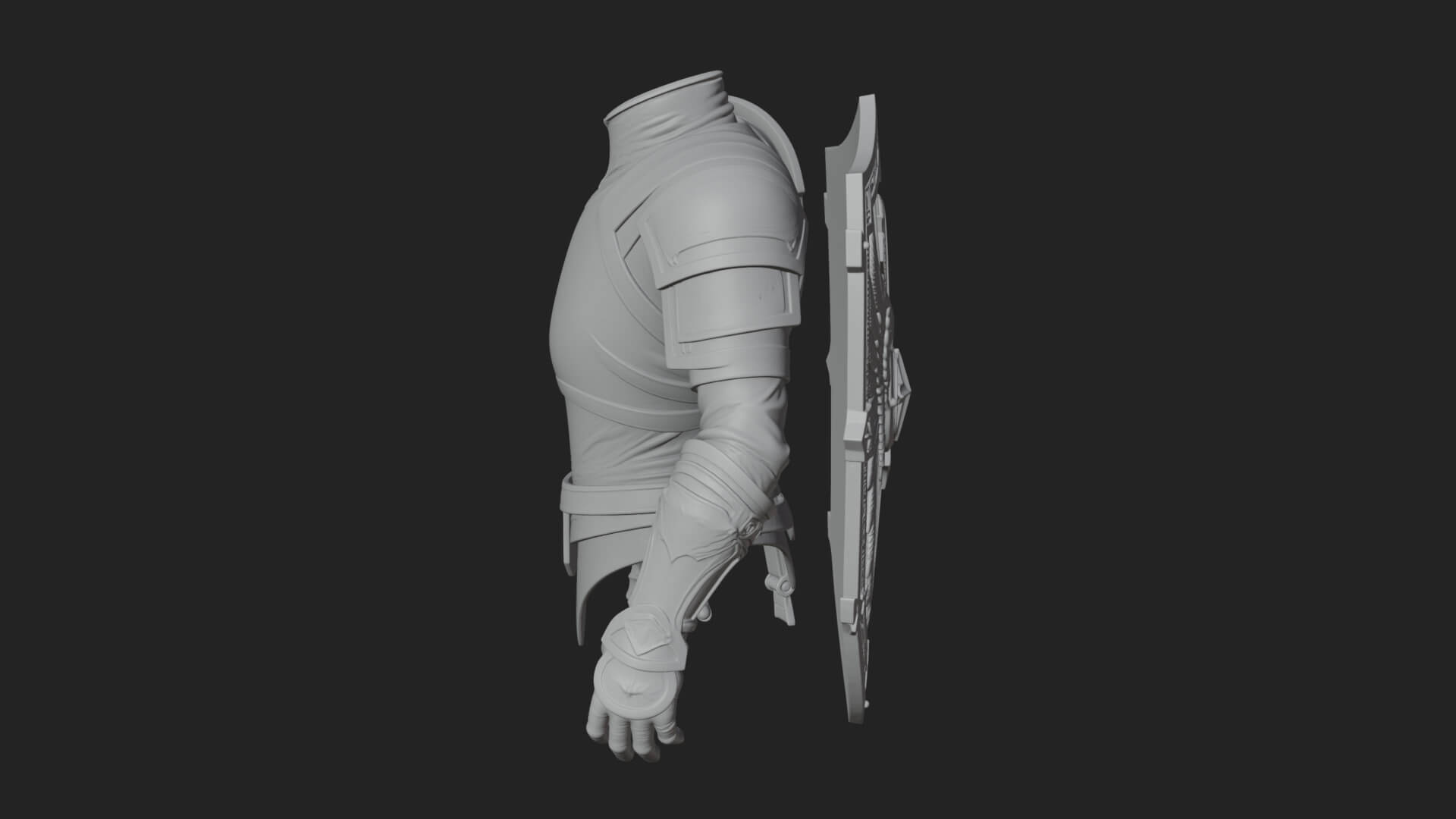 Winged Crest Kite Shield Model Design 6 3D Print Model 3D Model
