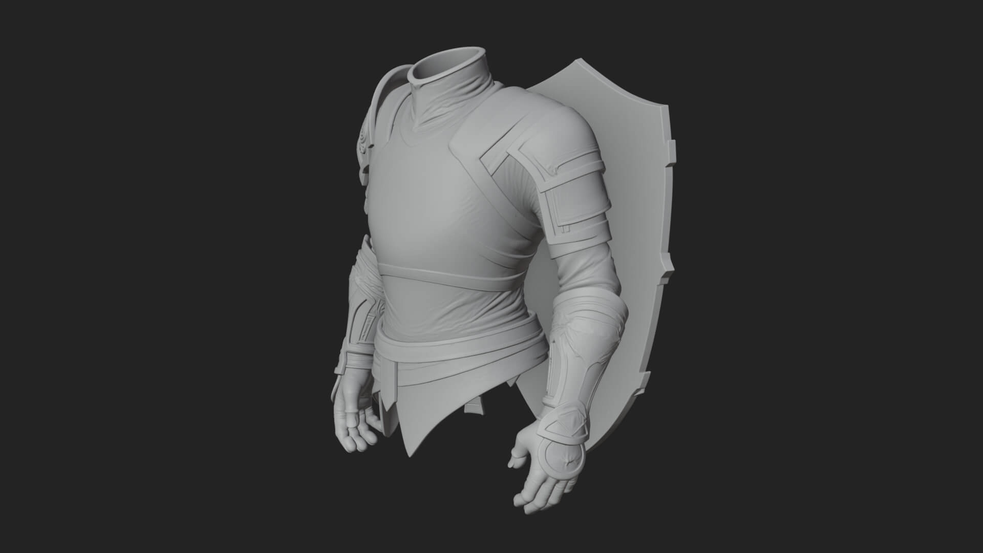 Winged Crest Kite Shield Model Design 6 3D Print Model 3D Model