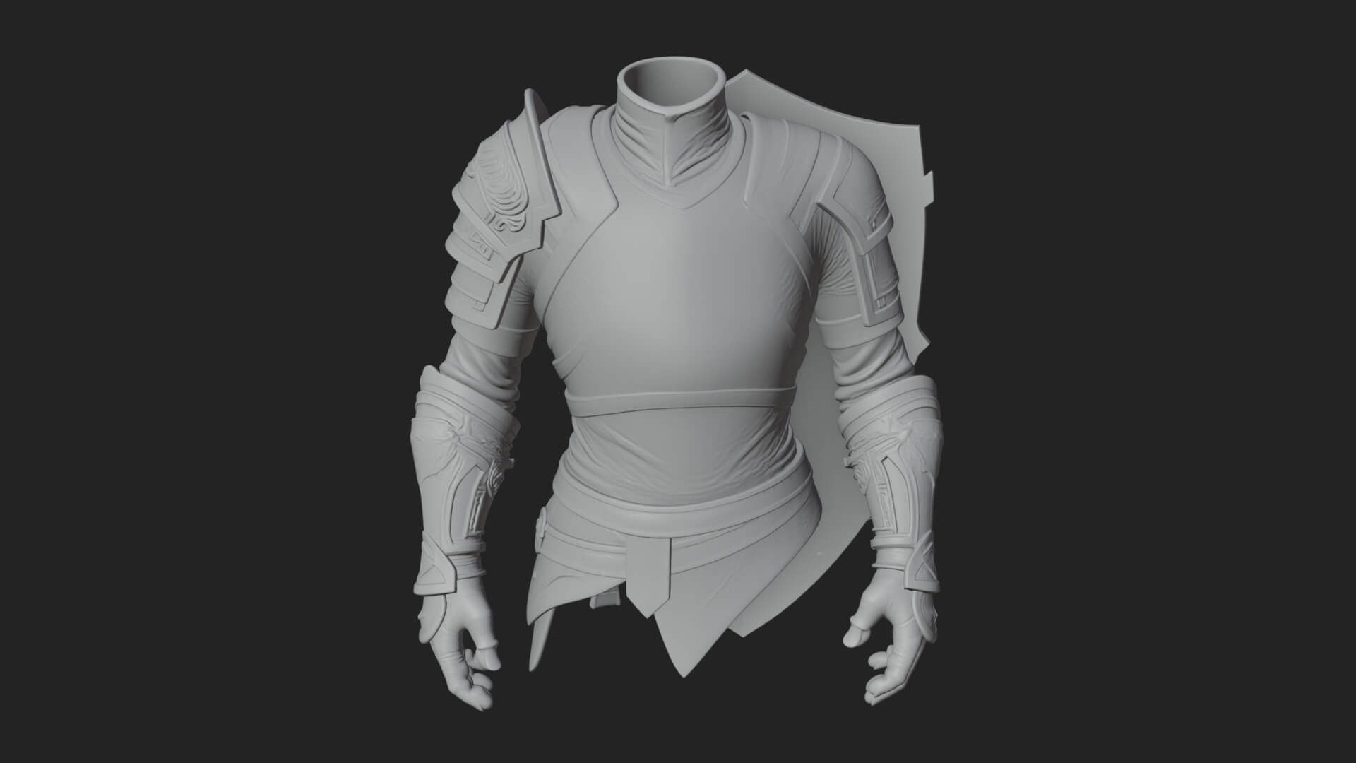 Winged Crest Kite Shield Model Design 6 3D Print Model 3D Model
