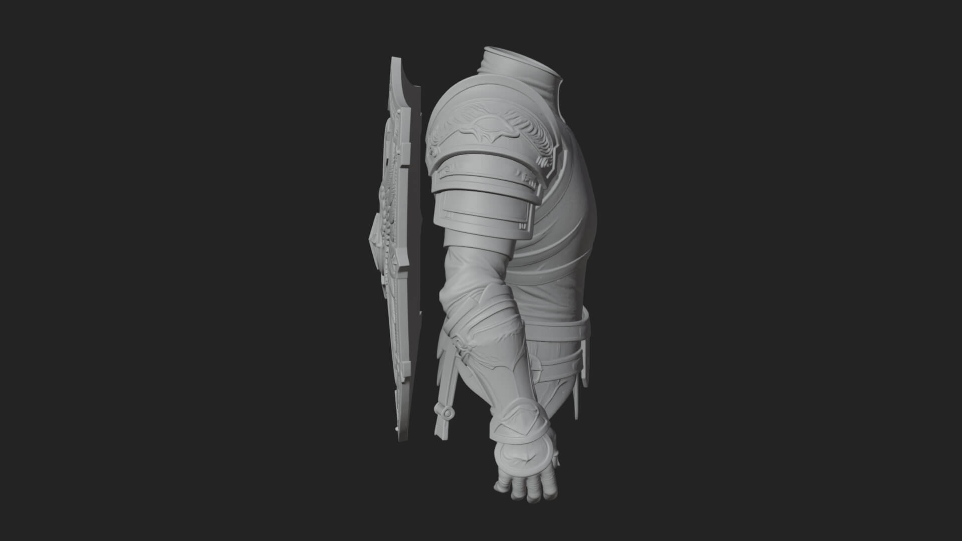 Winged Crest Kite Shield Model Design 6 3D Print Model 3D Model