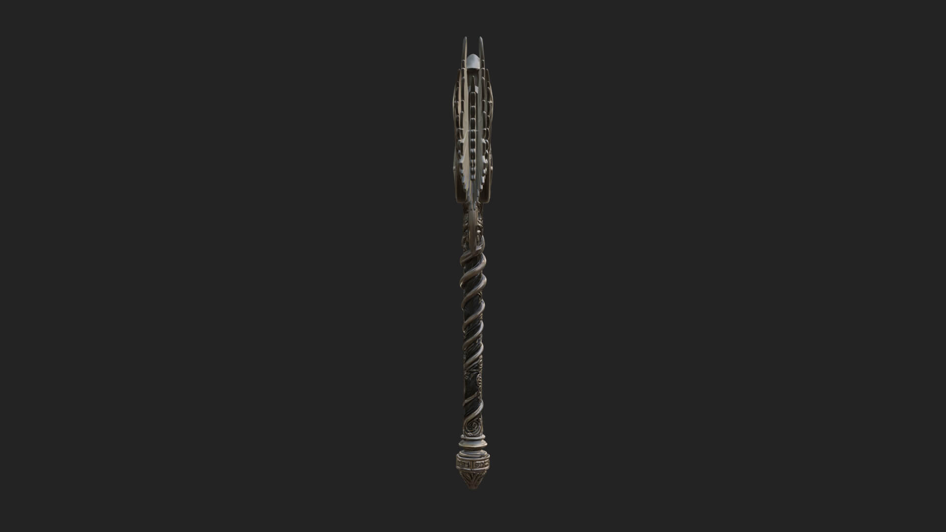 Winged Cross Scepter Model Design 1 3D Print Model 3D Model
