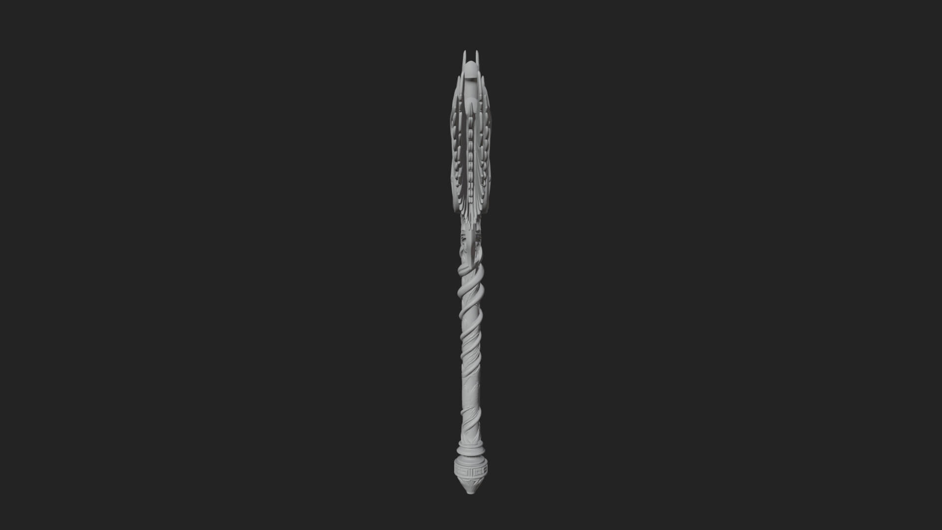 Winged Cross Scepter Model Design 1 3D Print Model 3D Model