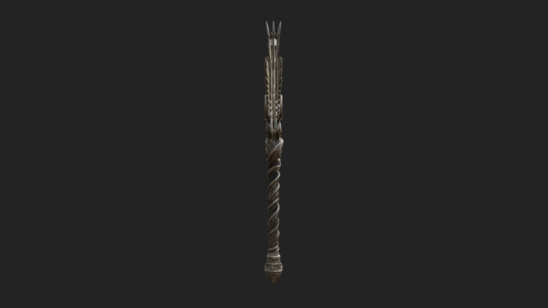 Winged Cross Scepter Model Design 2 3D Print Model 3D Model