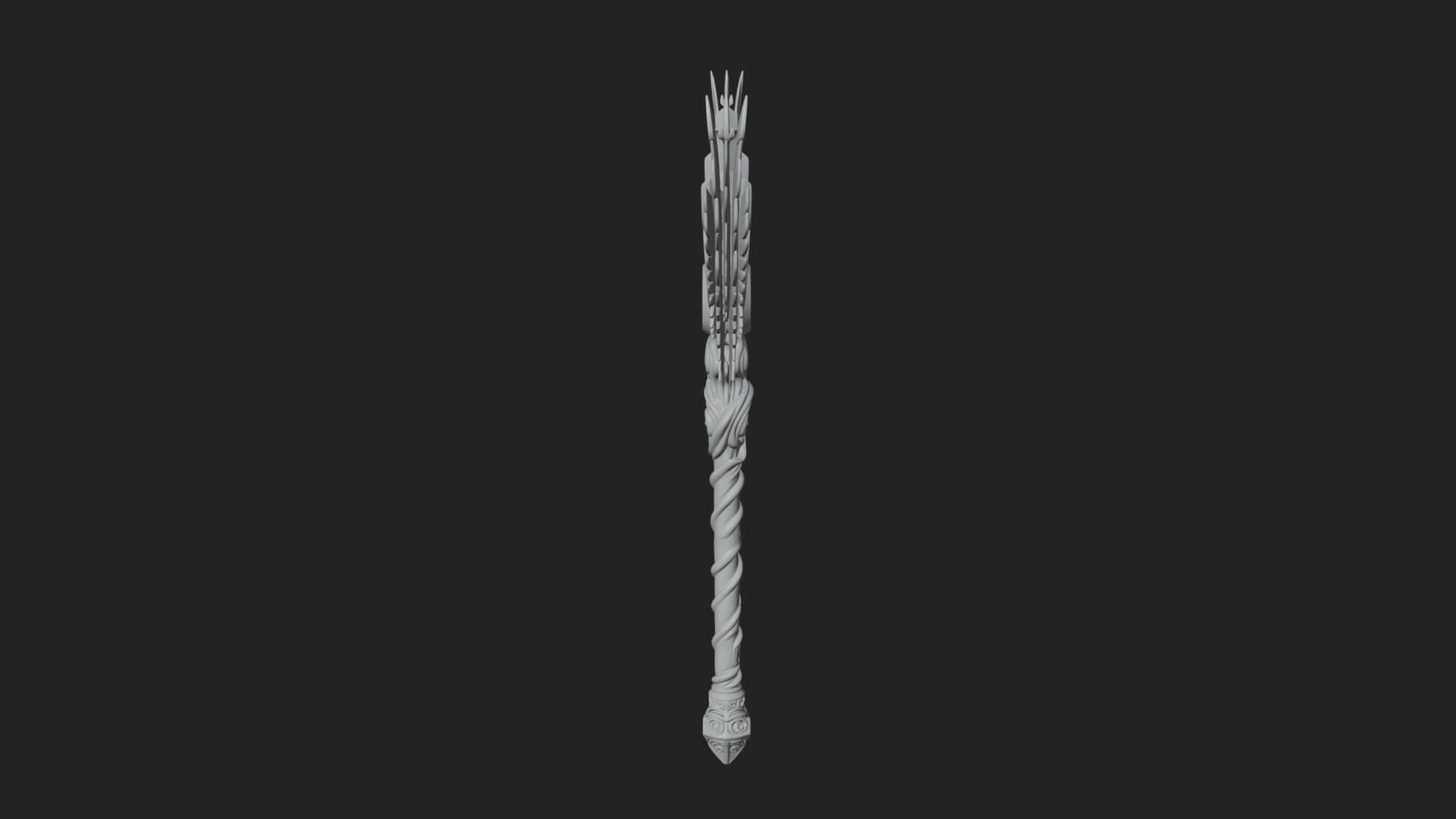 Winged Cross Scepter Model Design 2 3D Print Model 3D Model