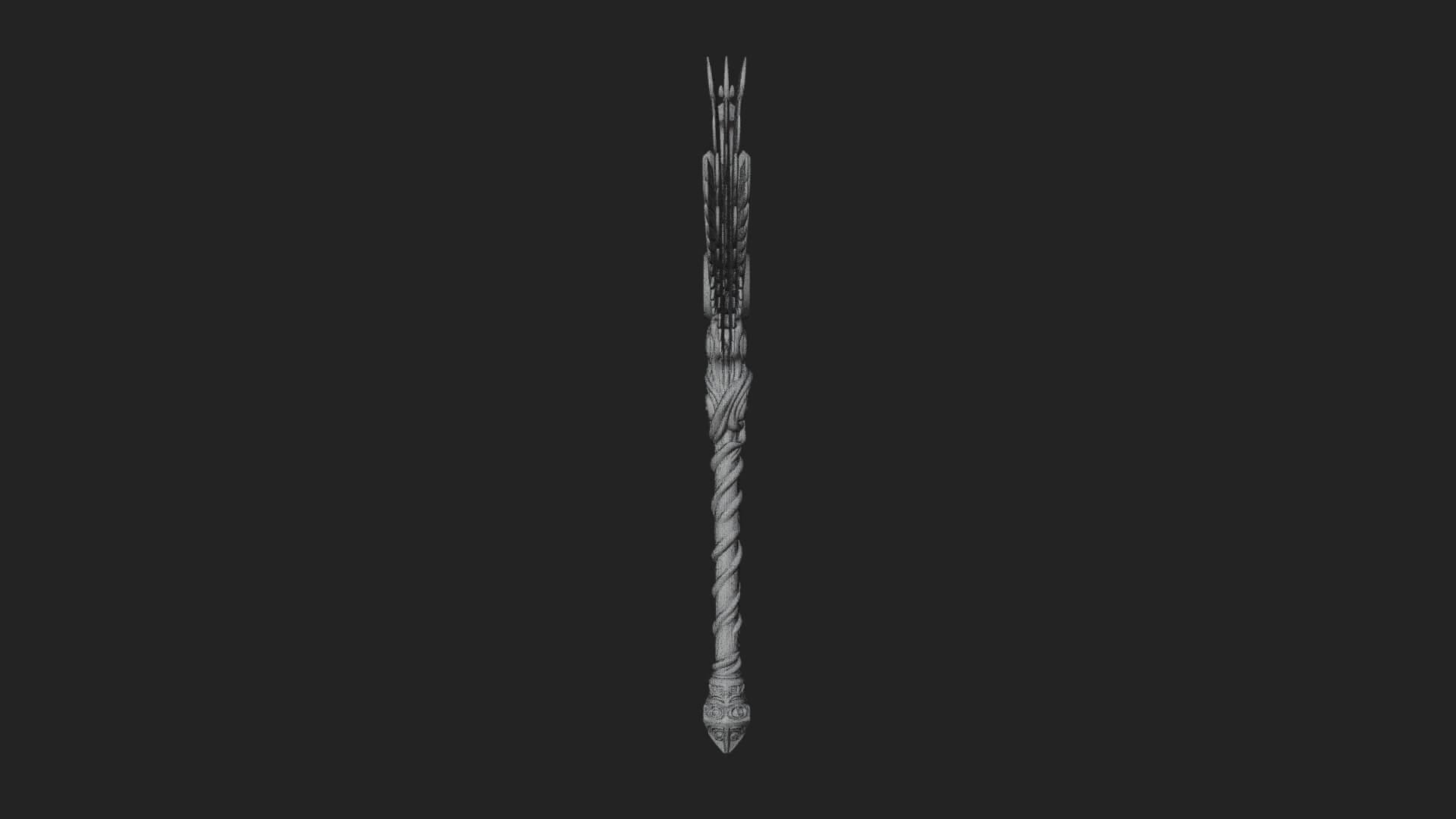 Winged Cross Scepter Model Design 2 3D Print Model 3D Model