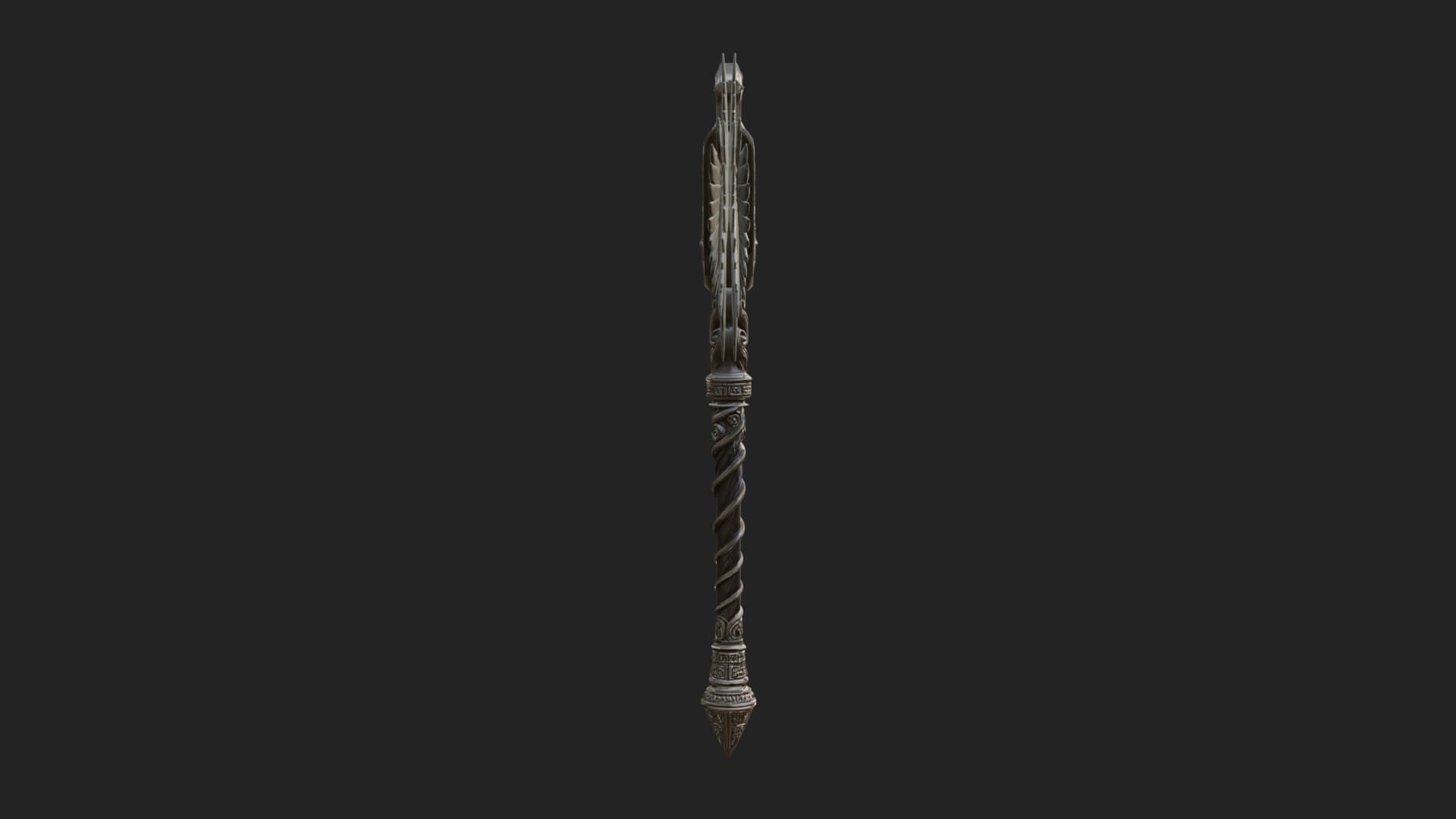 Winged Cross Scepter Model Design 3 3D Print Model 3D Model