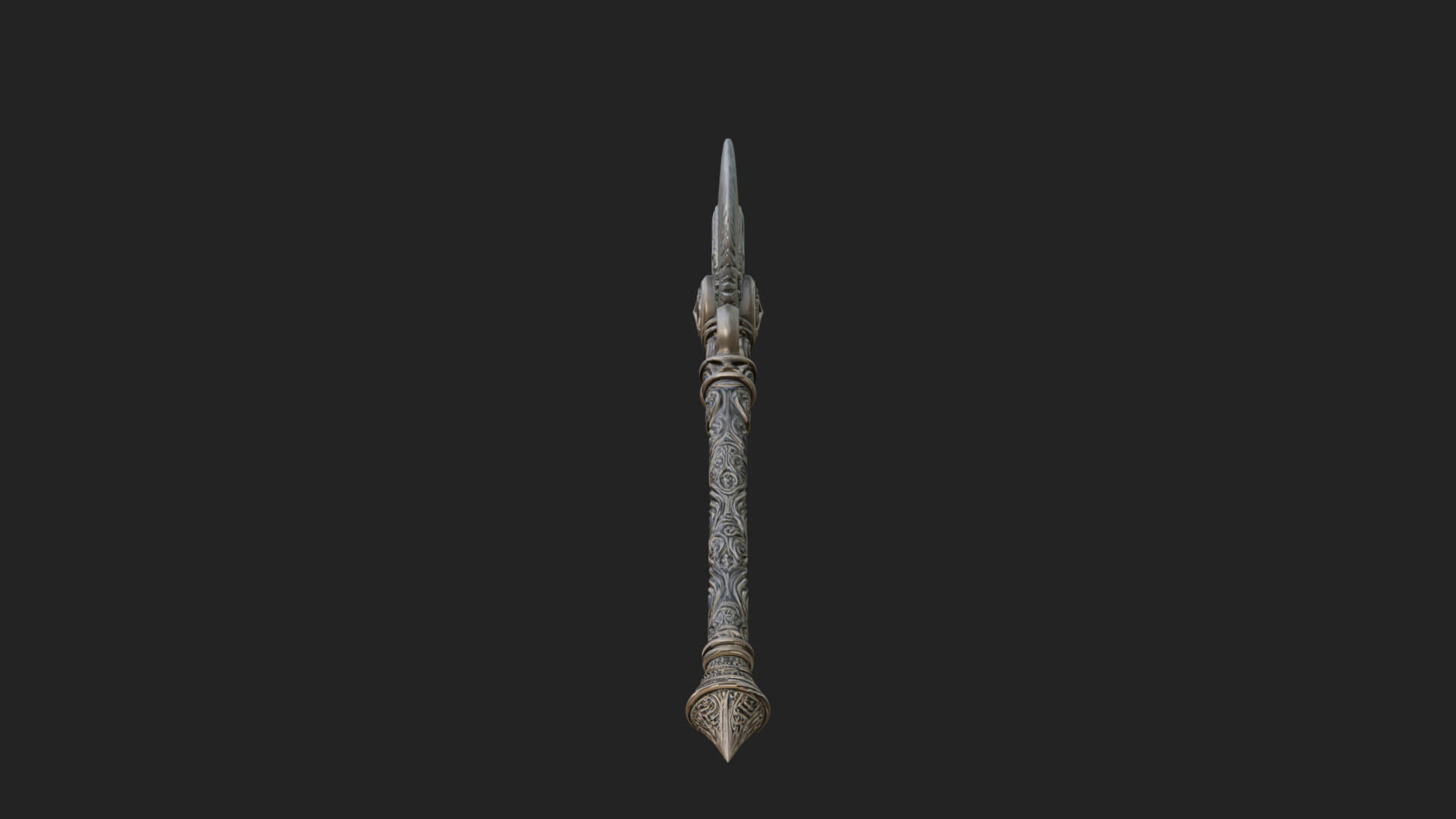 Winged Cross Scepter Model Design 4 3D Print Model 3D Model