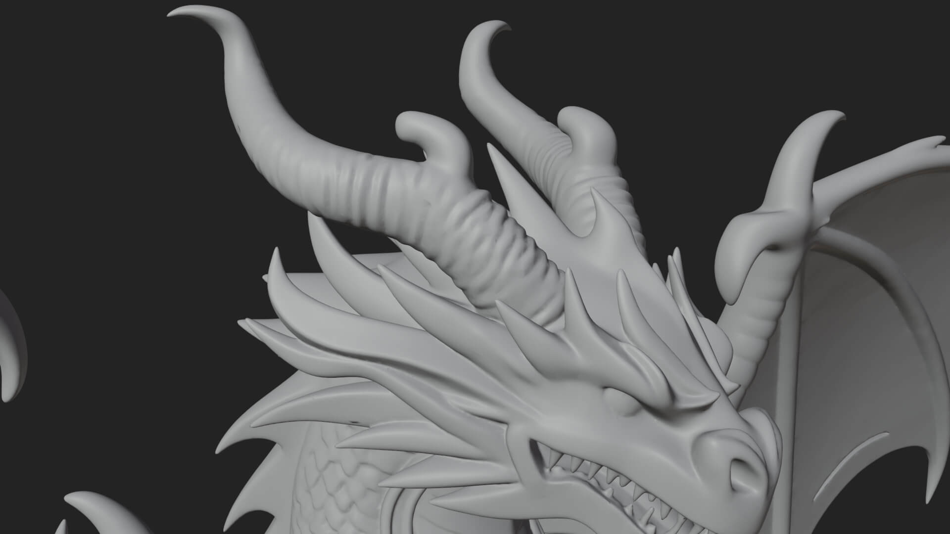 Winged Dragon Demon Statue Design 13 3D Print Model 3D Model